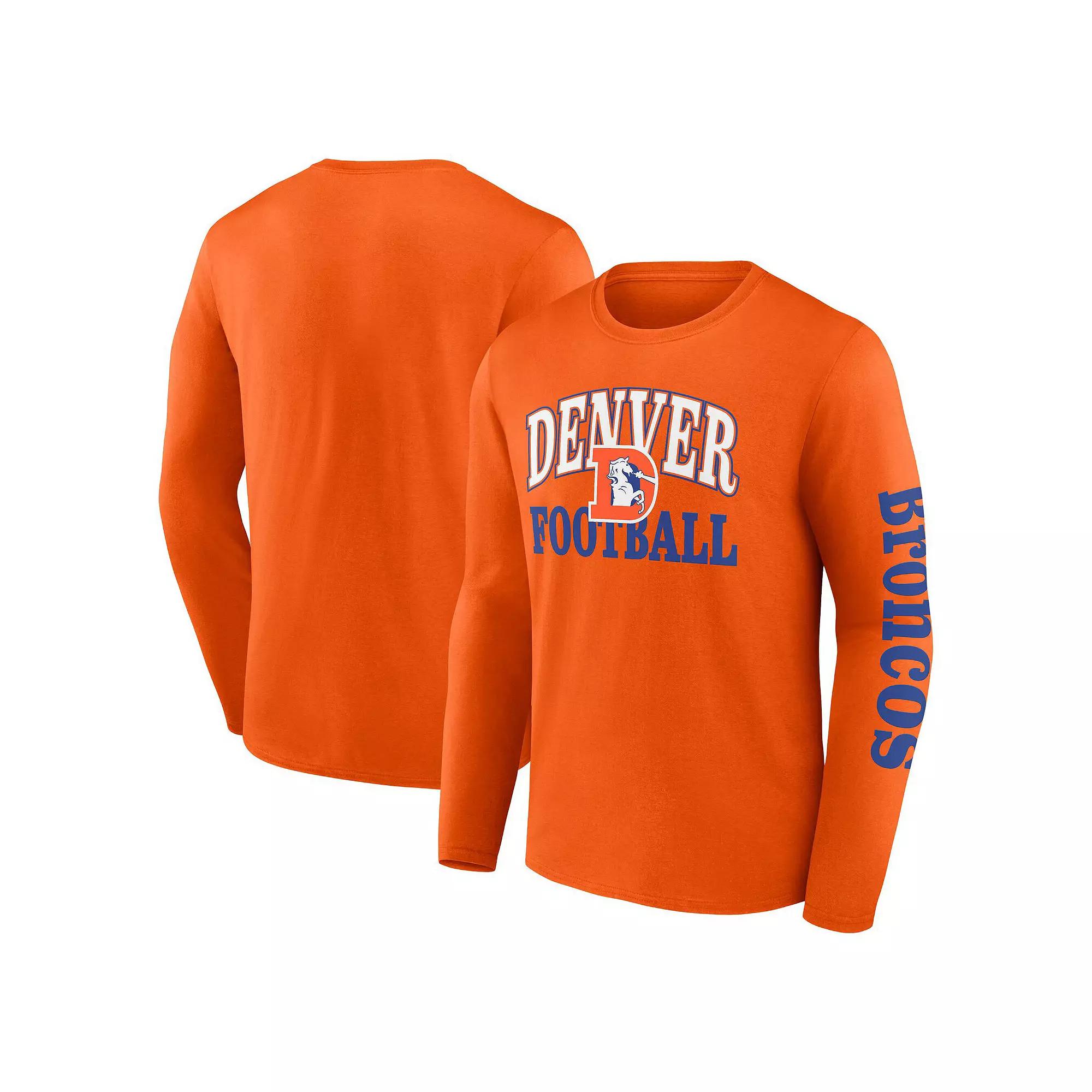 Men's Fanatics Orange Denver Broncos Vintage Combo Up Two Long Sleeve T-Shirt, Size: 4XL Product Image