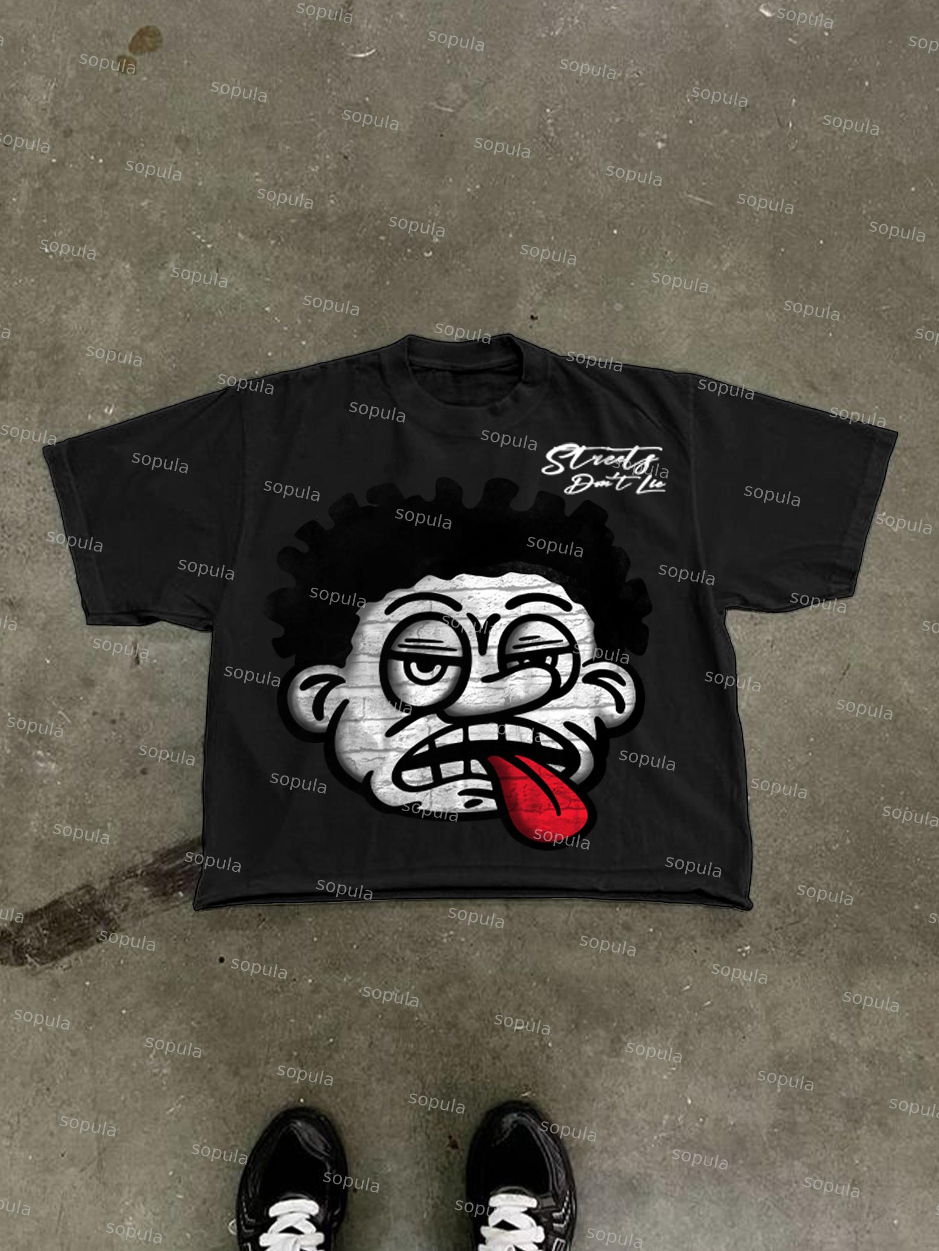 Affliction Sketch Skull Vintage Graphic Cotton T-shirt Product Image