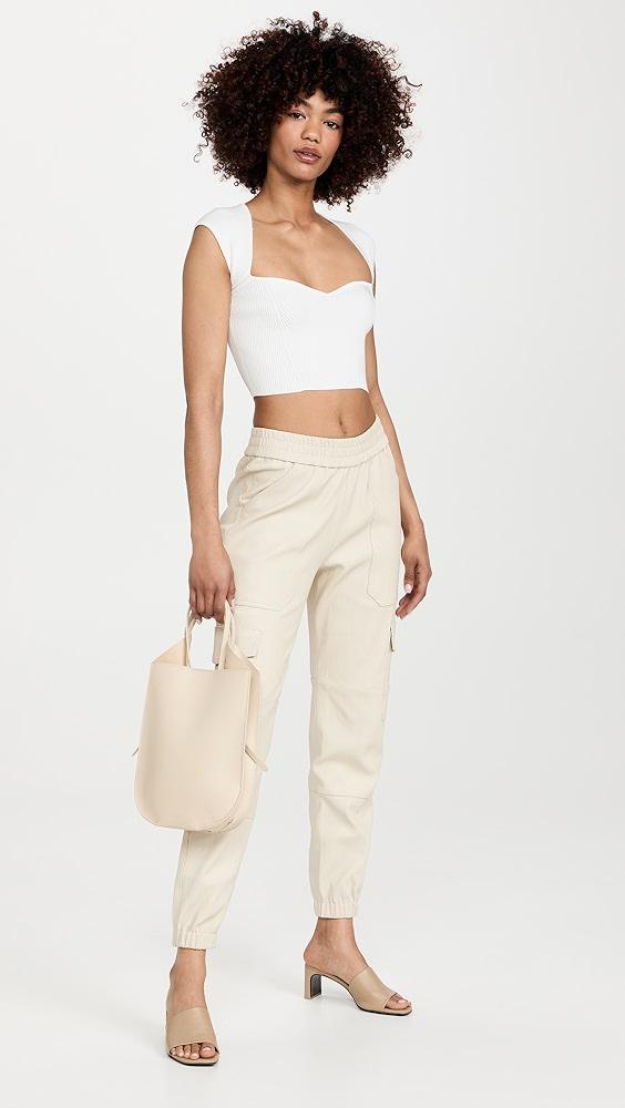 SIMKHAI Abia Compact Rib Cropped Tee | Shopbop Product Image