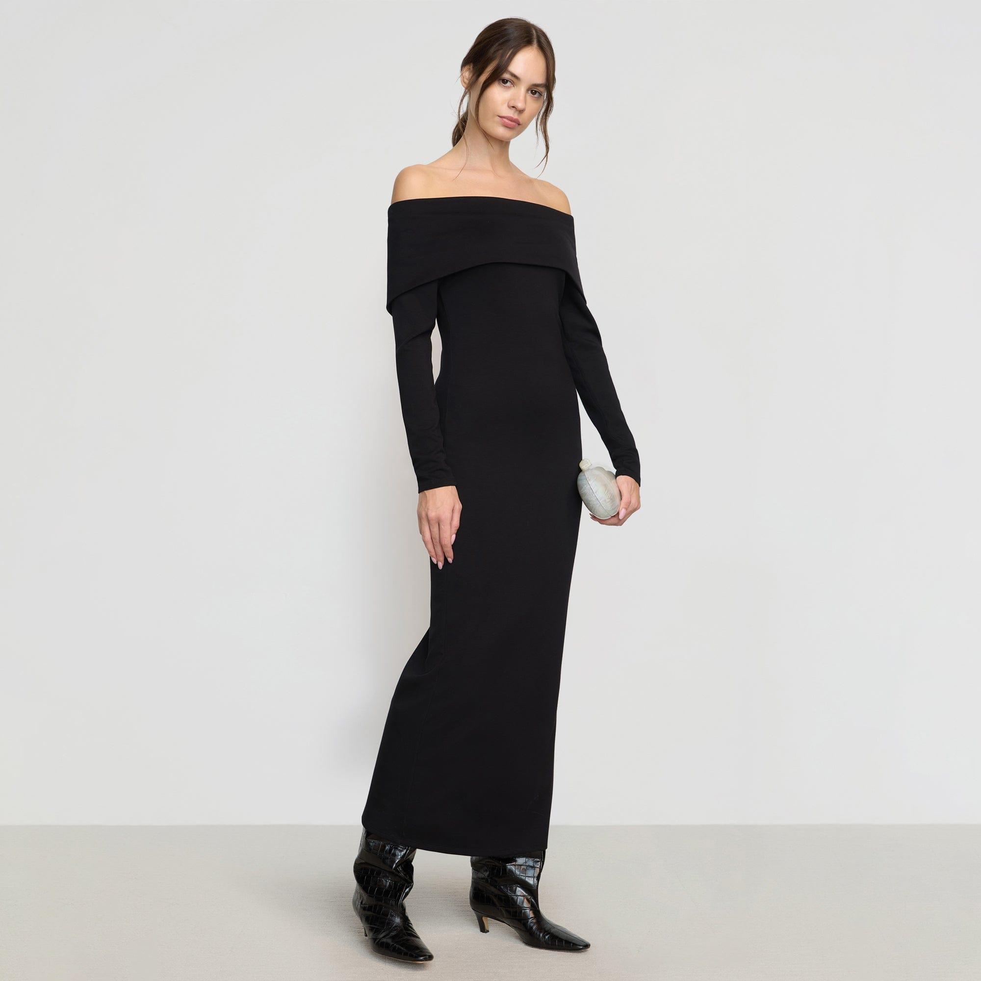 Morgan Split Foldover Jersey Dress Product Image