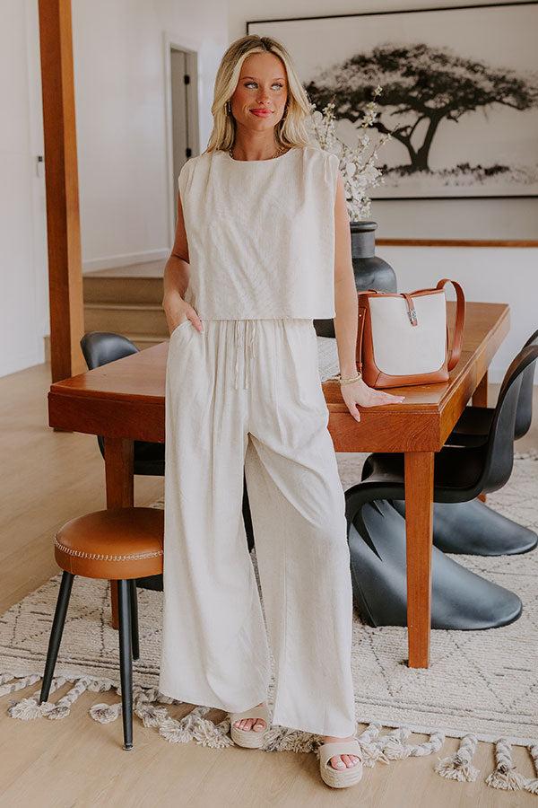 Boardwalk Stroll Linen-Blend Top Product Image