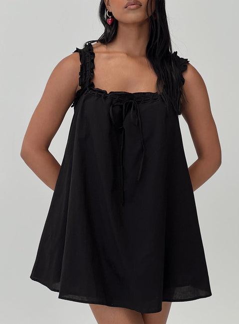 Swing Mini Dress Black Petite Product Image