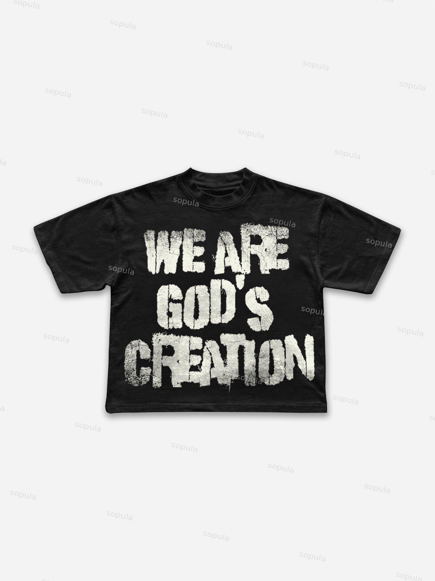 We Are God's Creatures Cropped T-shirt Product Image