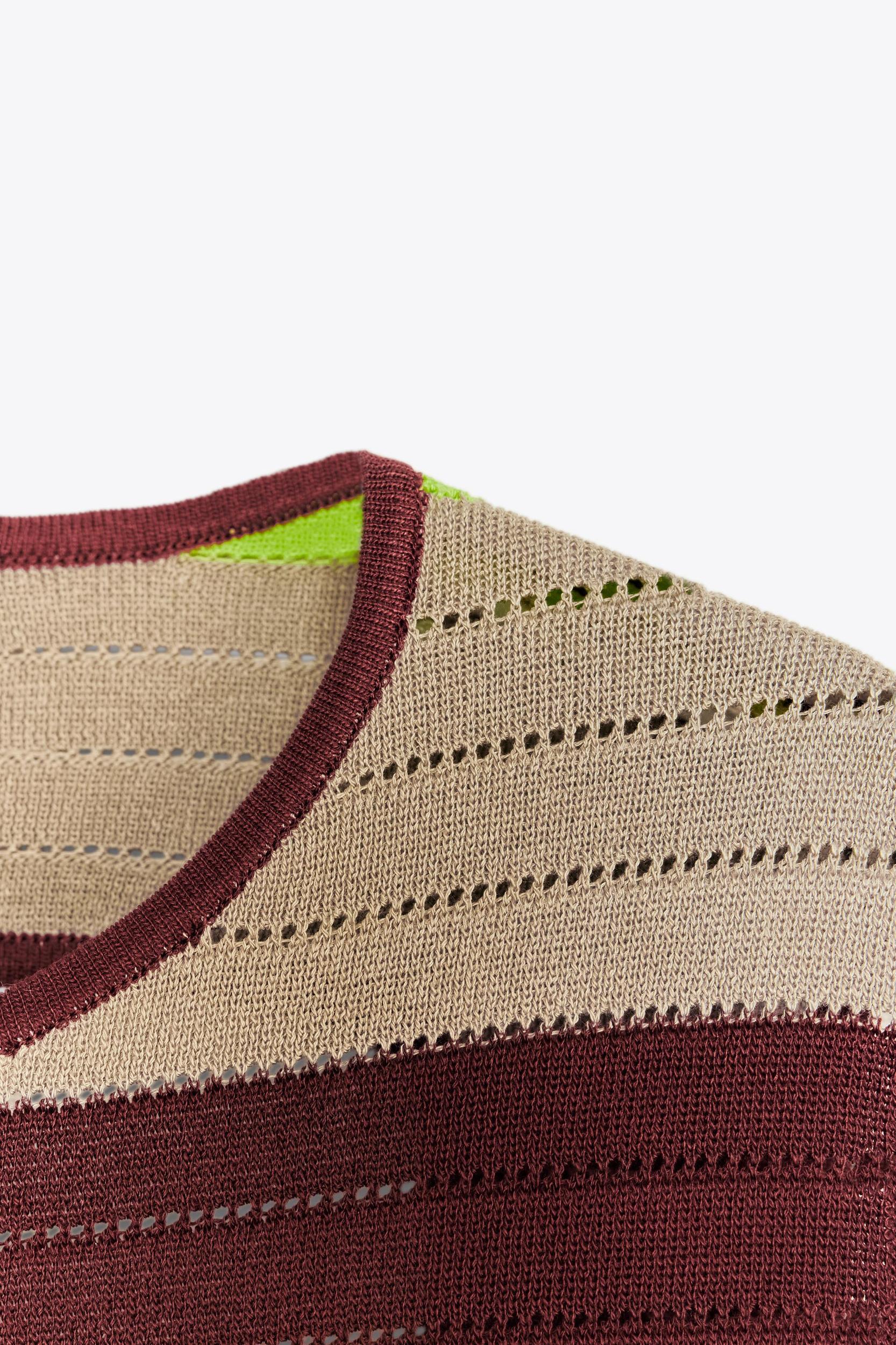 STRIPED KNIT LONG DRESS Product Image