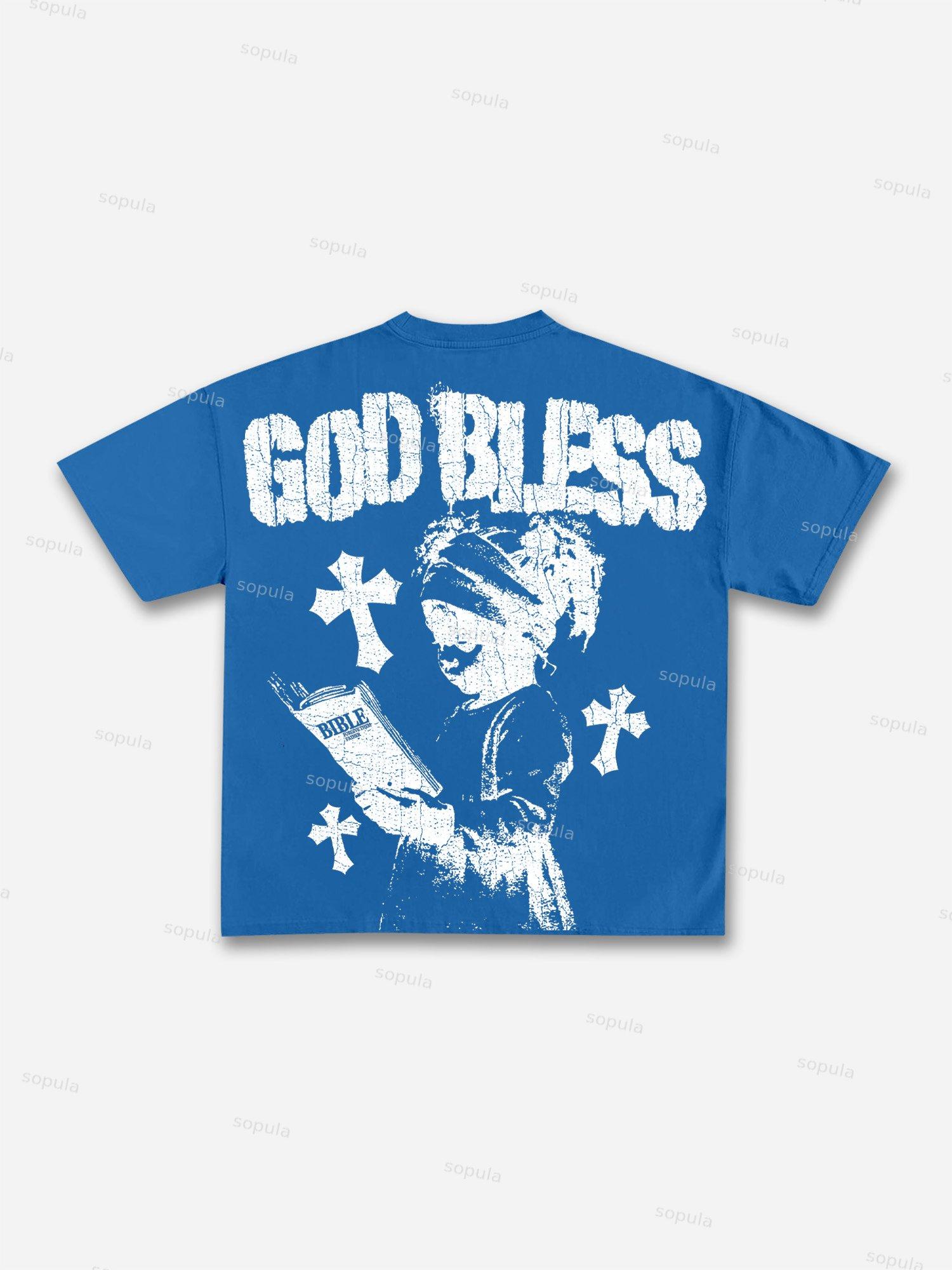 Eye Cross Starry Sky Graphic T-Shirt Product Image