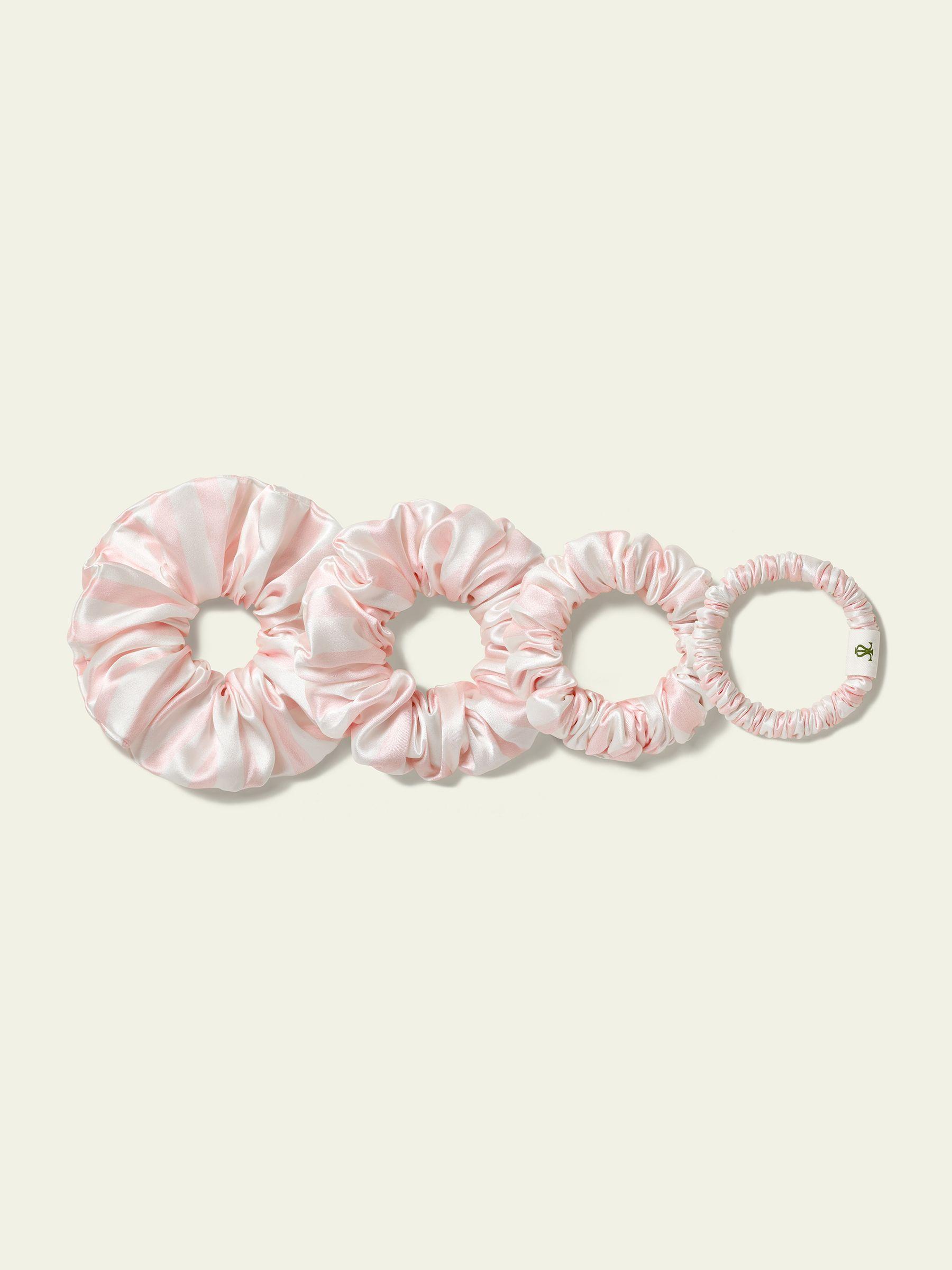Striped Charmeuse Scrunchies Set Product Image