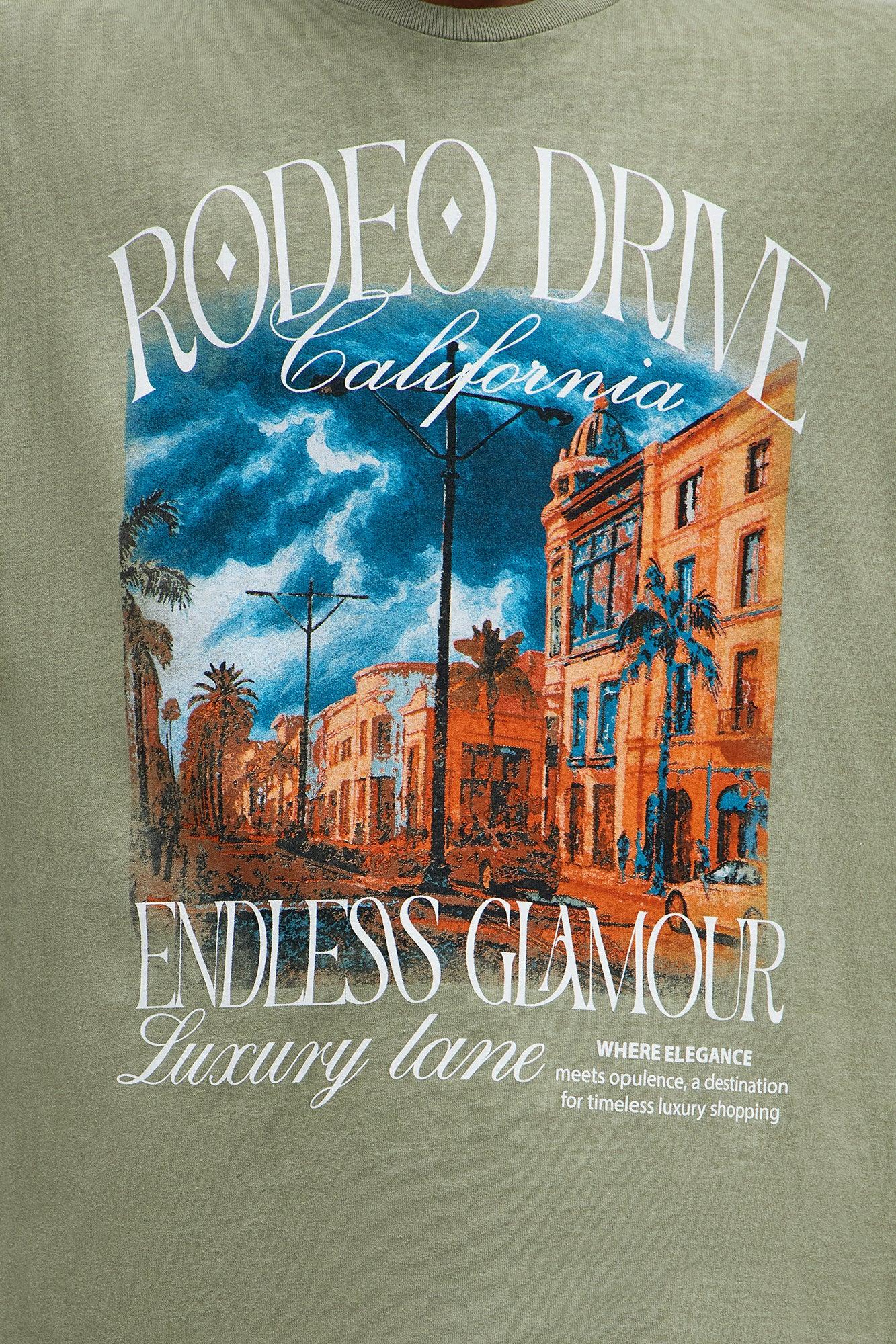 Endless Glamour Oversized Short Sleeve Tee - Olive Male Product Image