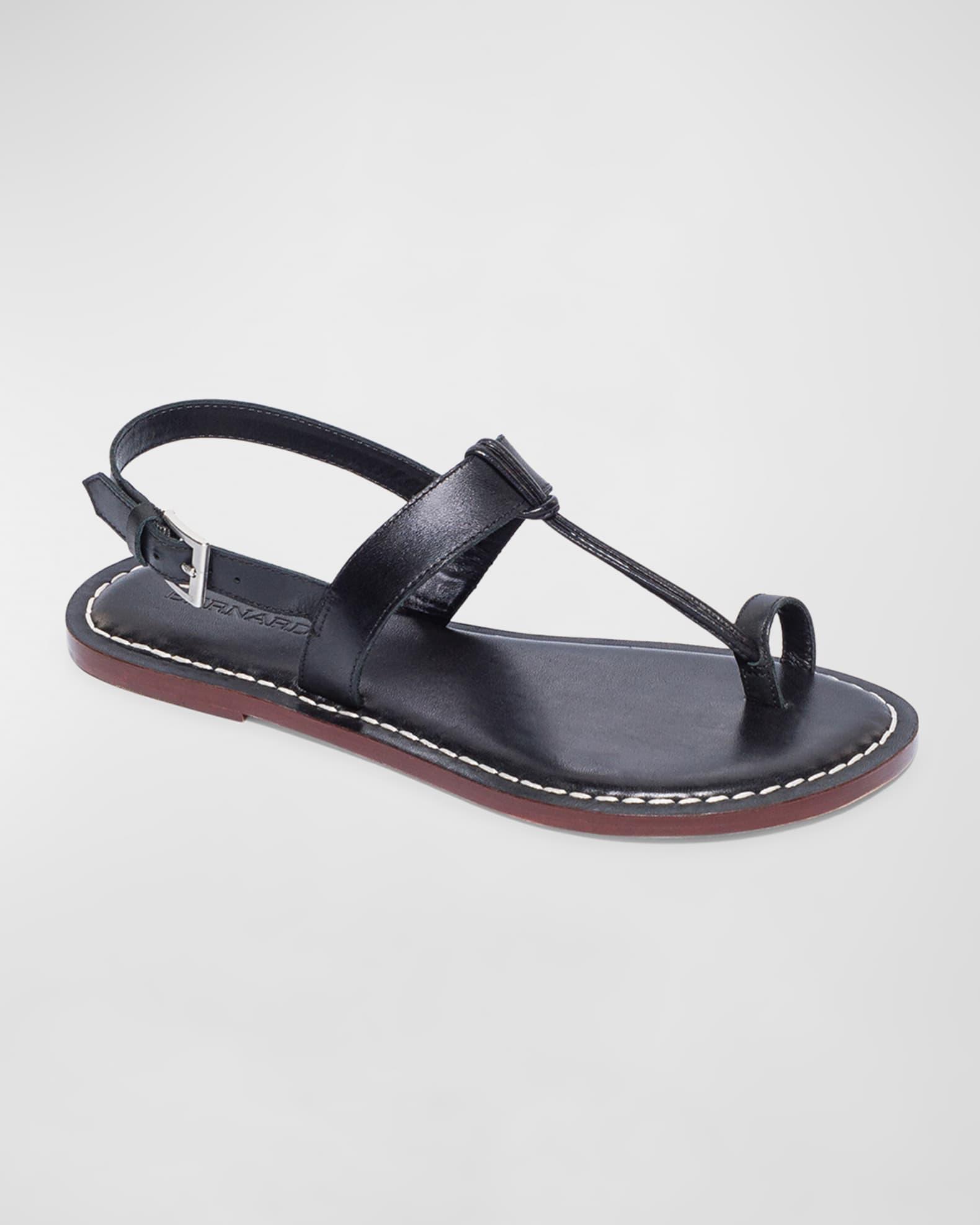 Calfskin T-Strap Slingback Sandals Product Image
