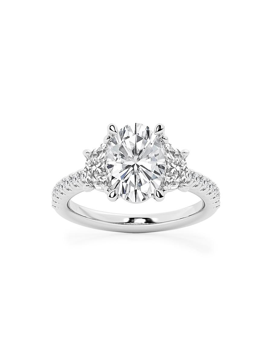 Womens 14K White Gold & Oval Lab-Grown Diamond Ring/2.75-7.00 TCW Product Image