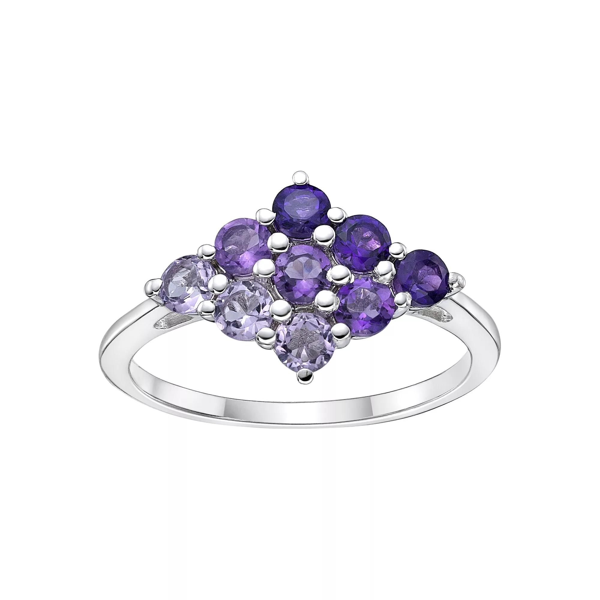 Gemminded Sterling Silver Amethyst Ring, Womens Product Image