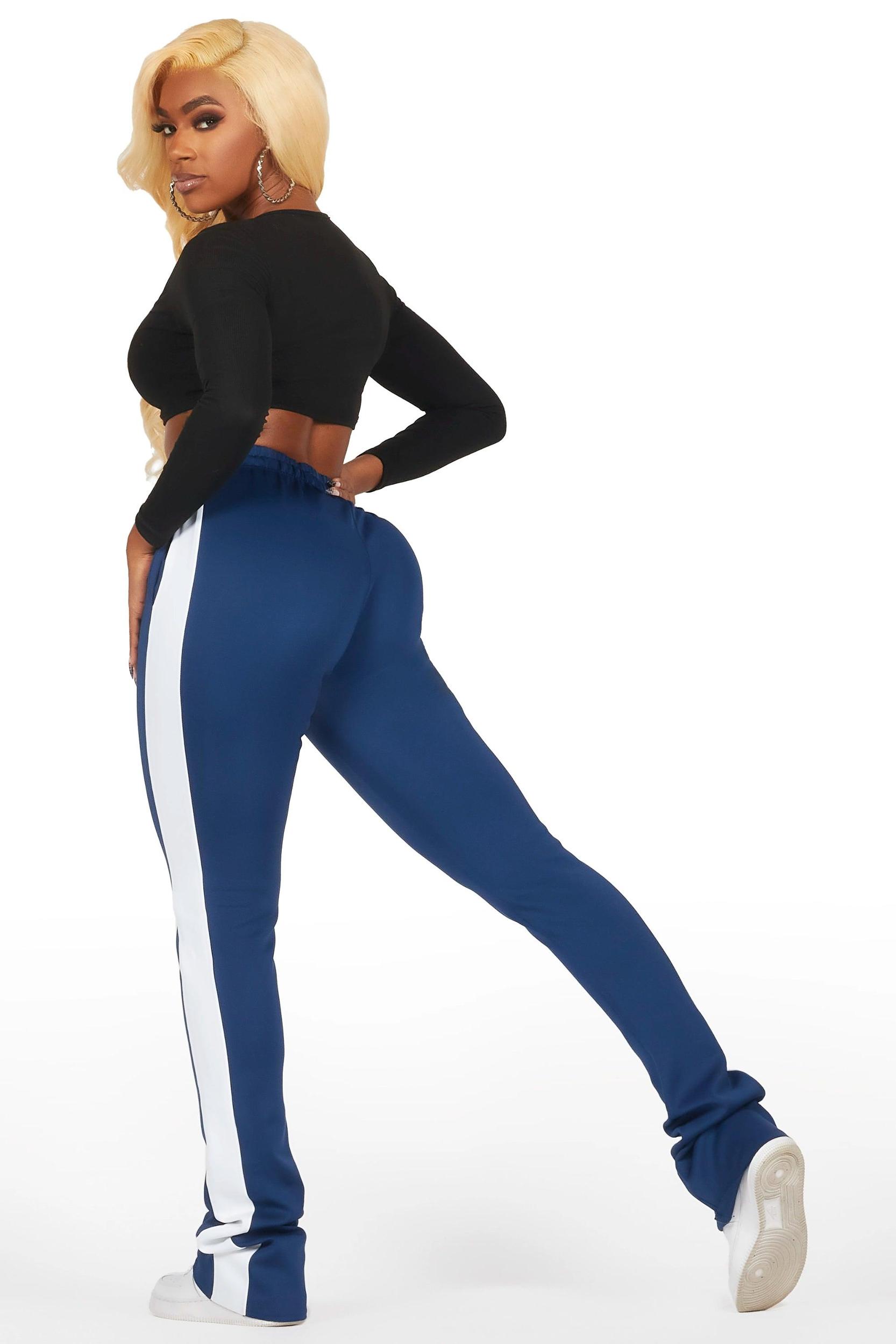Savannah Navy Super Stacked Track Pant Female Product Image