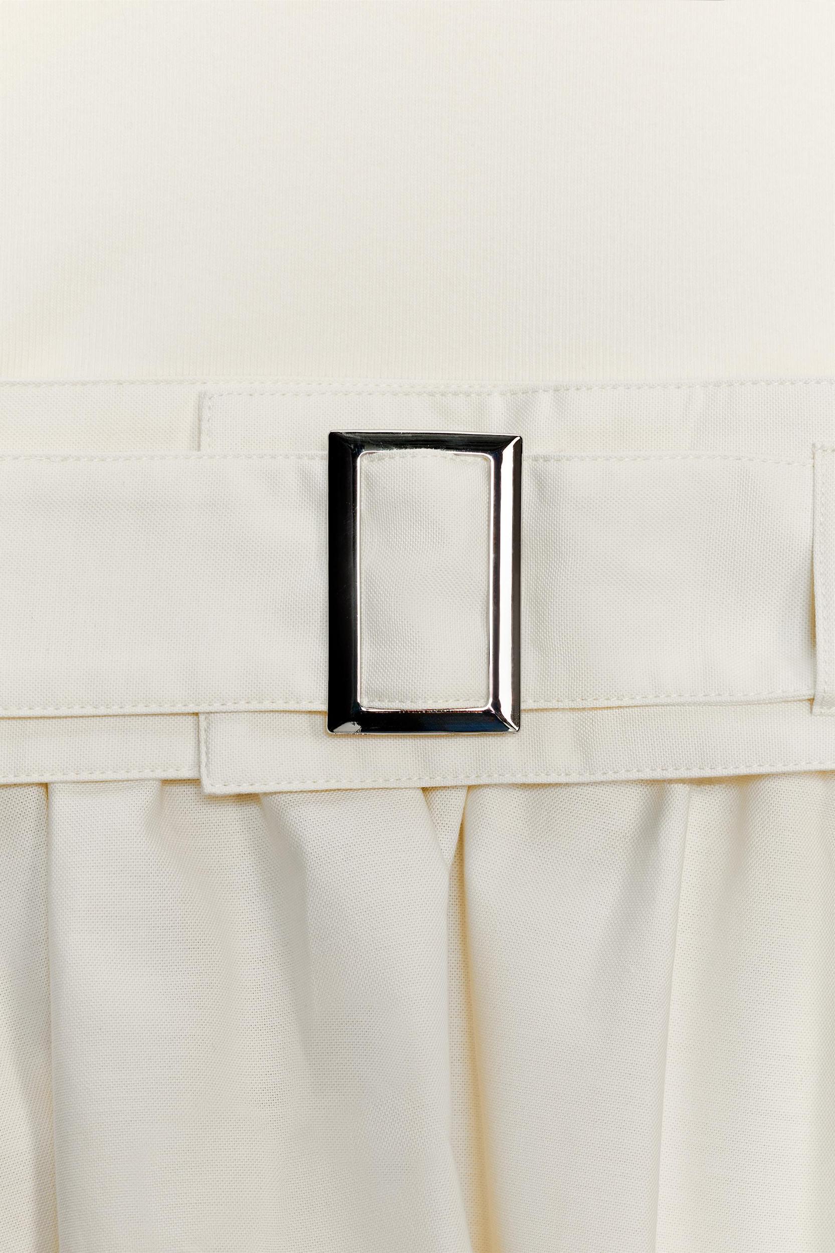 COMBINATION TWILL BELTED DRESS Product Image