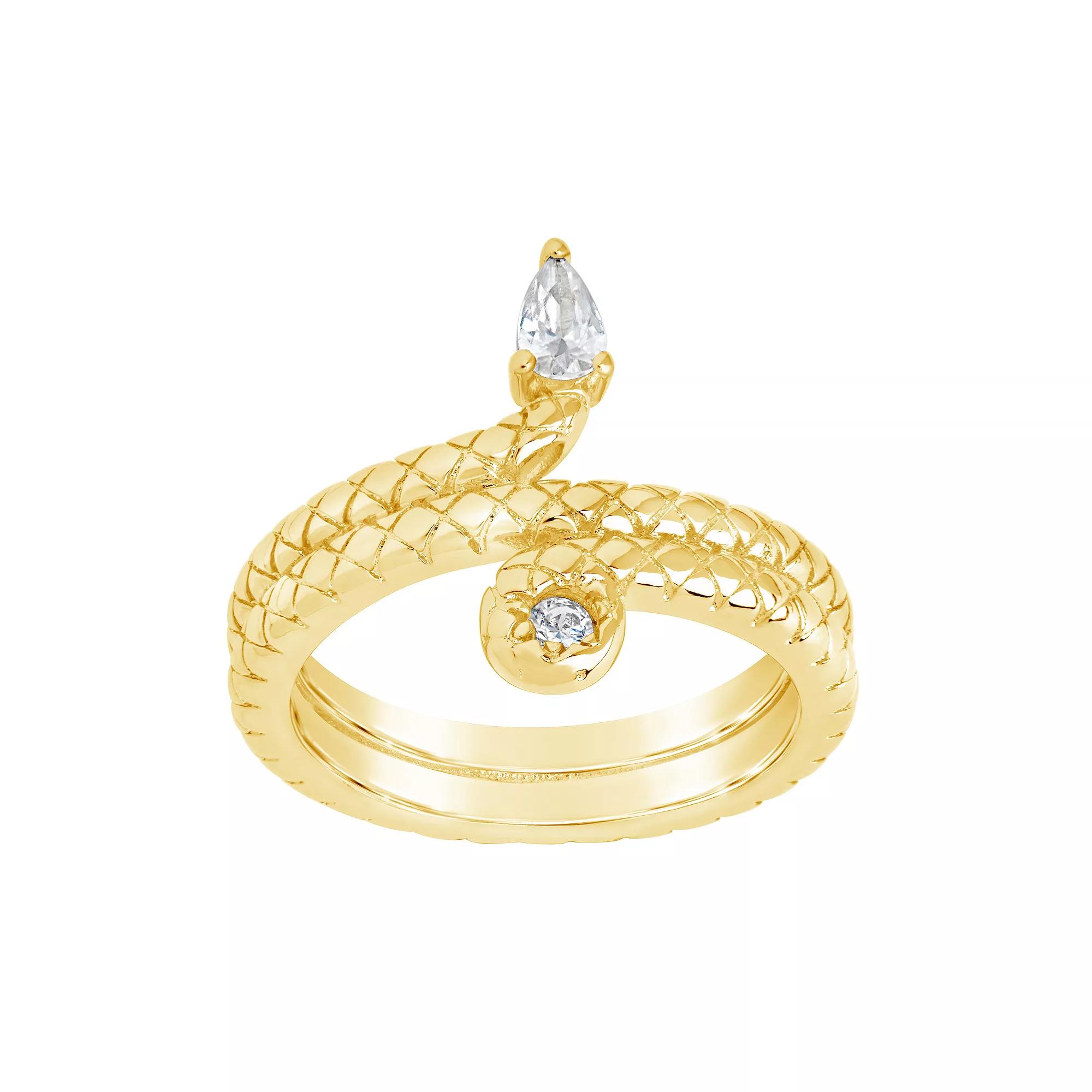 MC Collective Cubic Zirconia Waverly Ring, Women's, Size: 8, Silver Tone Product Image