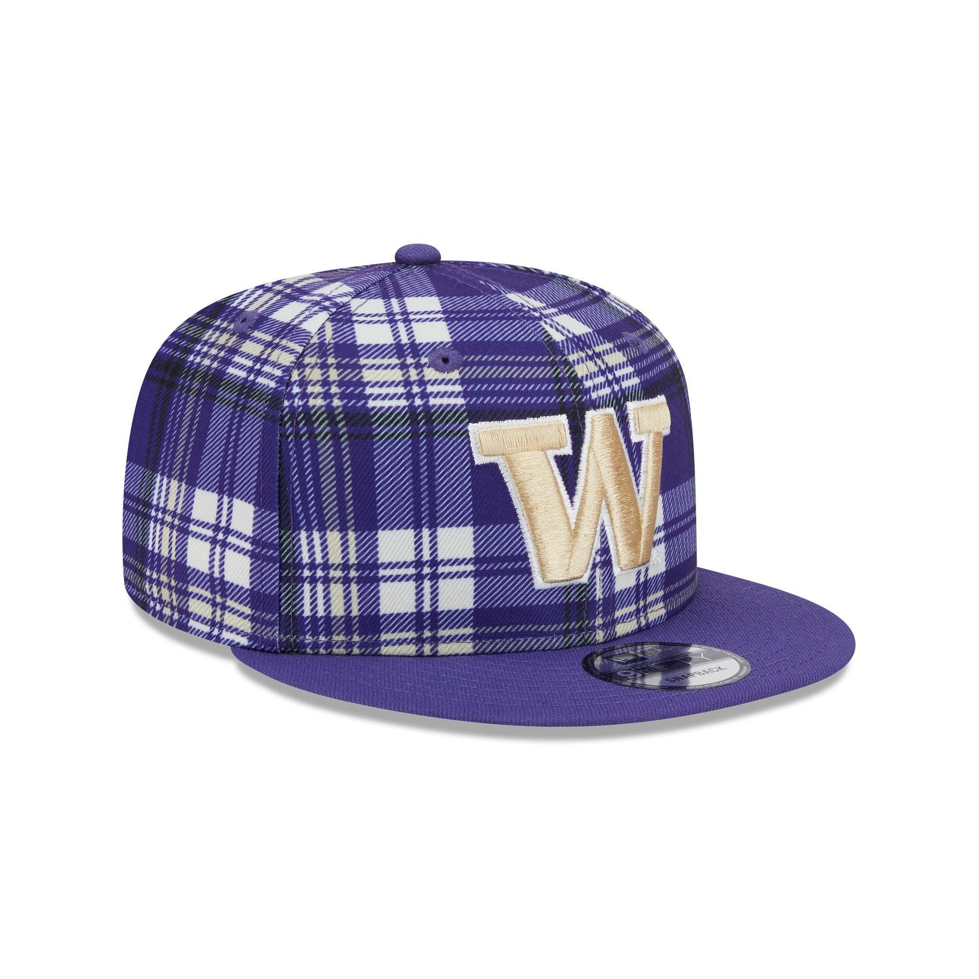 Washington Huskies Plaid 9FIFTY Snapback Hat Male Product Image
