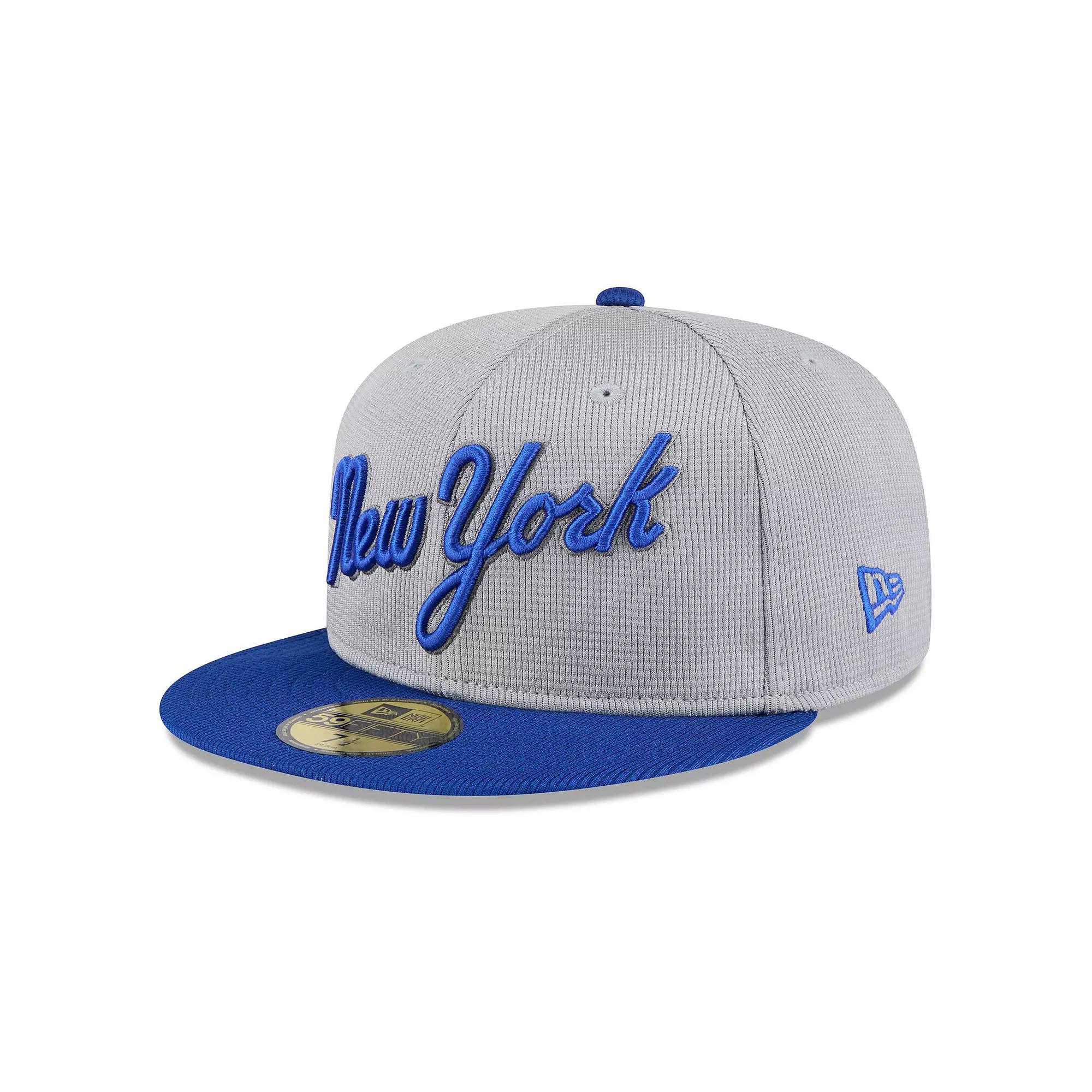 Men's New Era  Gray/Royal New York Mets 2025 Batting Practice 59FIFTY Fitted Hat, Size: 7 3/8, Grey Product Image