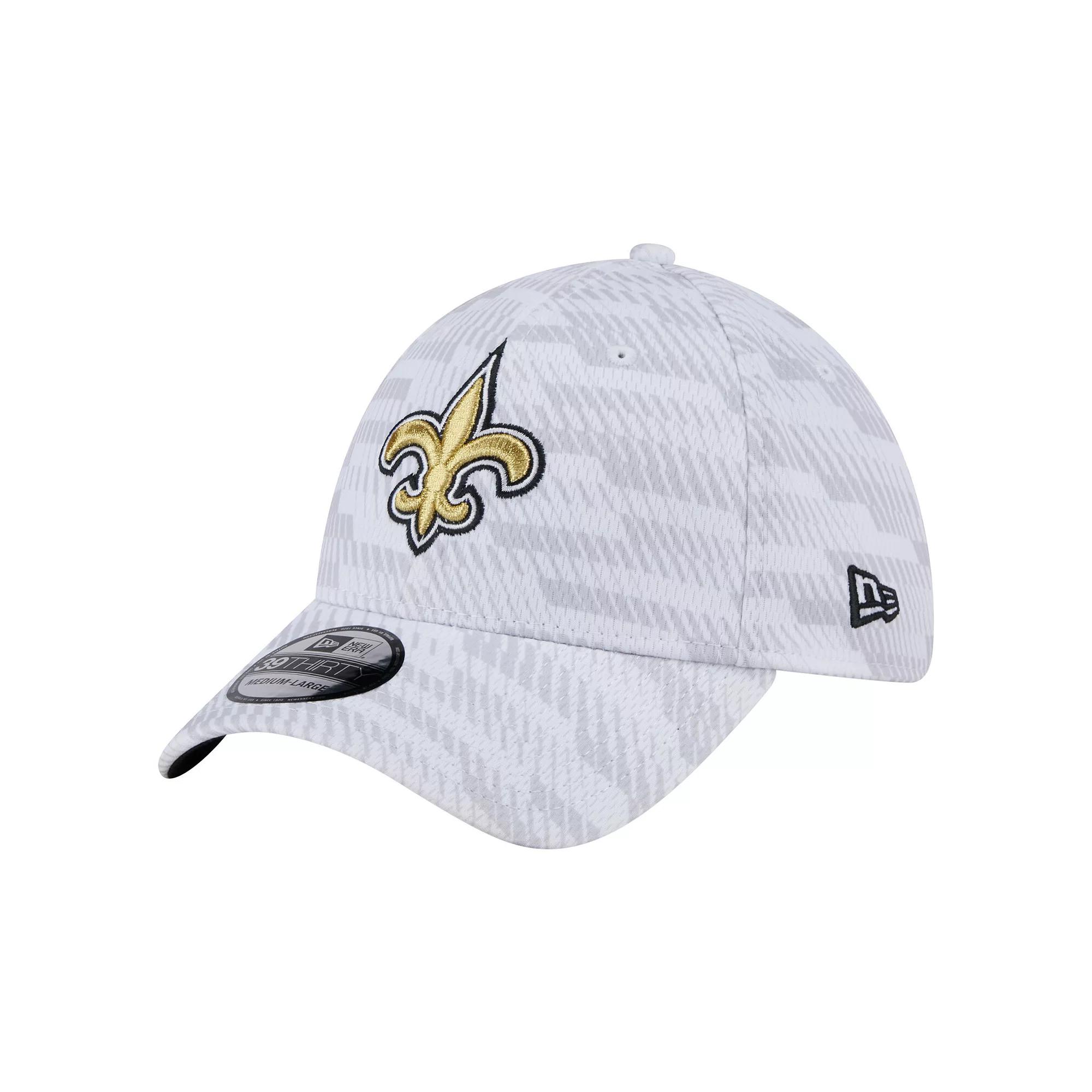 Men's New Era  White New Orleans Saints Gameday Graded 39THIRTY Flex Hat, Size: Medium/Large Product Image