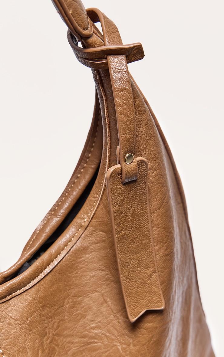 Tan Faux Suede Tote Bag Product Image