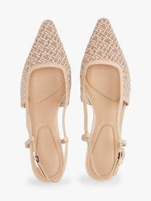 Embroidered Monogram Heeled Slingback Product Image