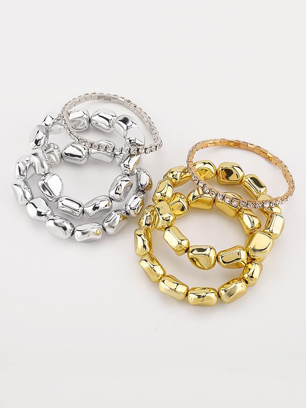 Normcore Geometric Rhine Stones Bracelet Accessories Product Image