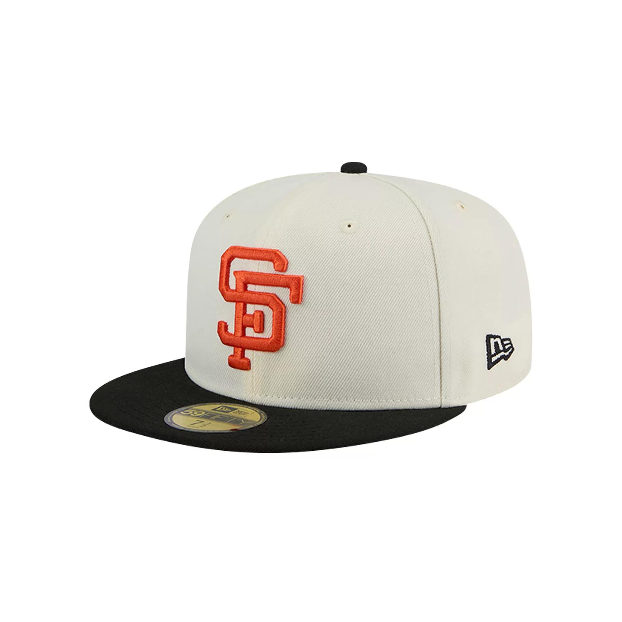 Men's New Era White San Francisco Giants Cooperstown Collection Chrome 59FIFTY Fitted Hat, Size: 7 1/2 Product Image