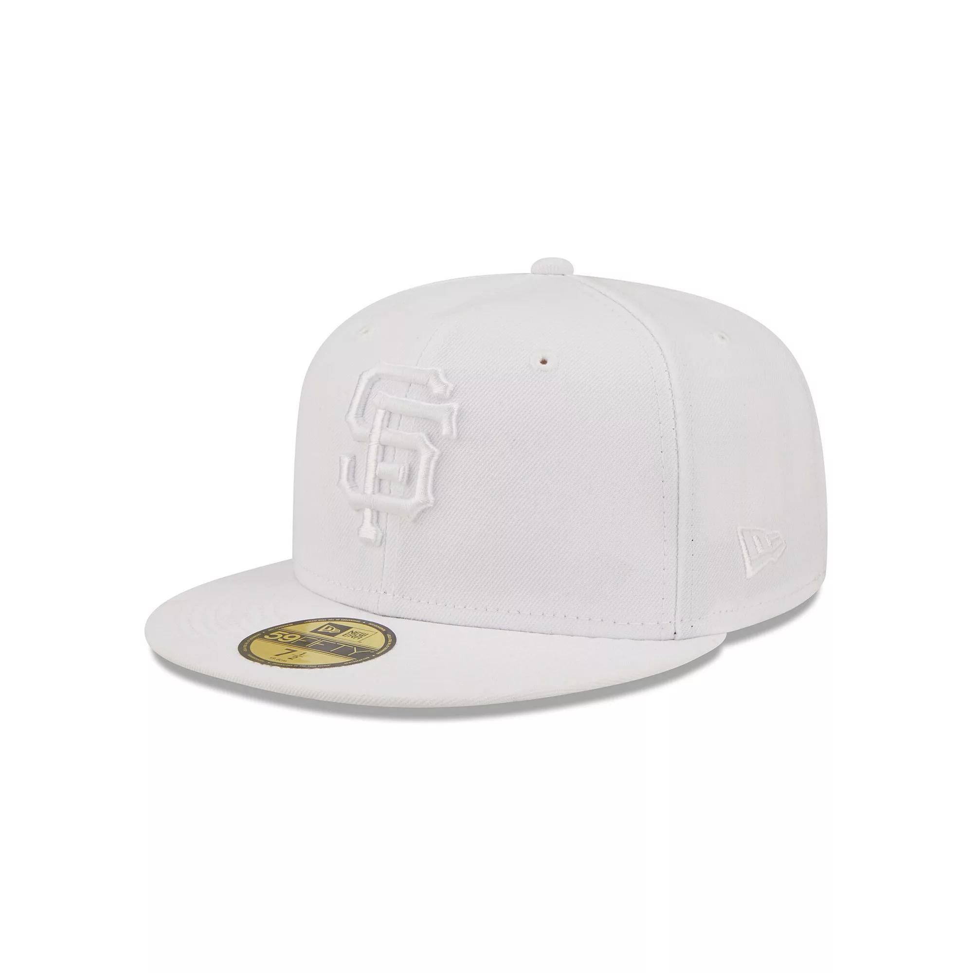 Men's New Era San Francisco Giants White on White 59FIFTY Fitted Hat, Size: 8 Product Image