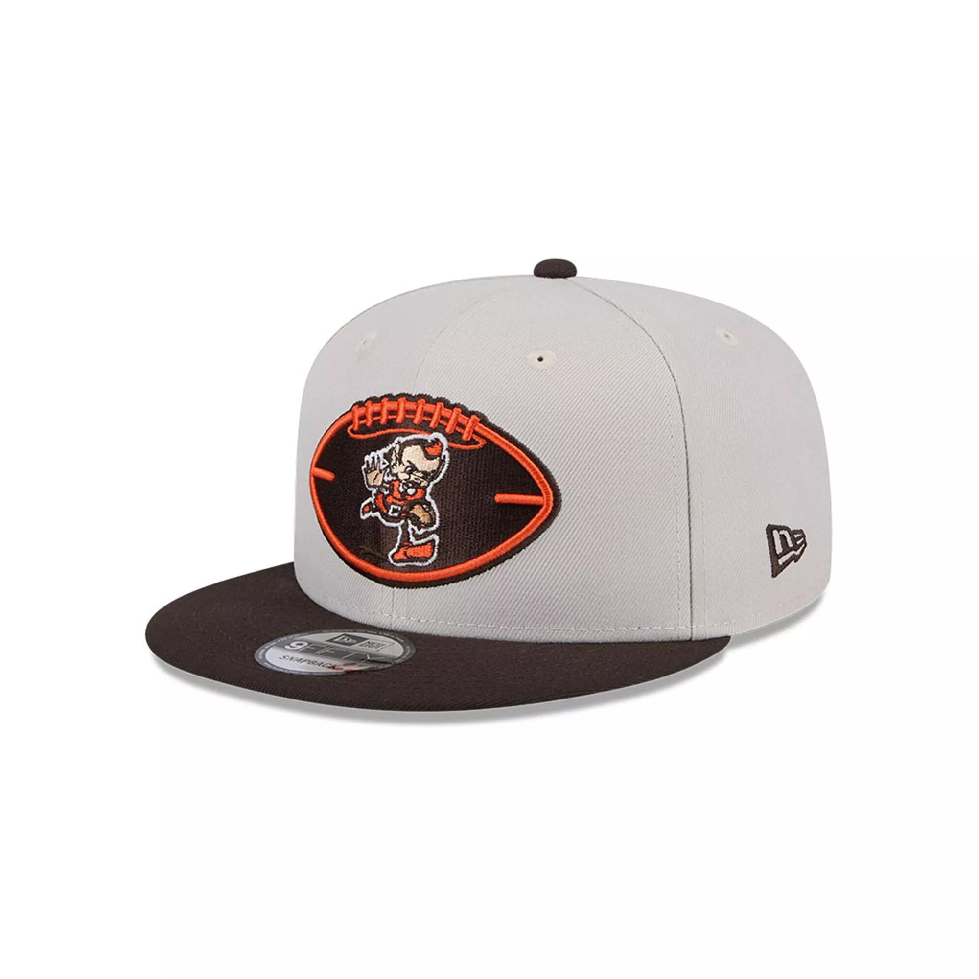 Men's New Era Stone/Brown Cleveland Browns 2024 Sideline Historic 9FIFTY Snapback Hat, Team Product Image