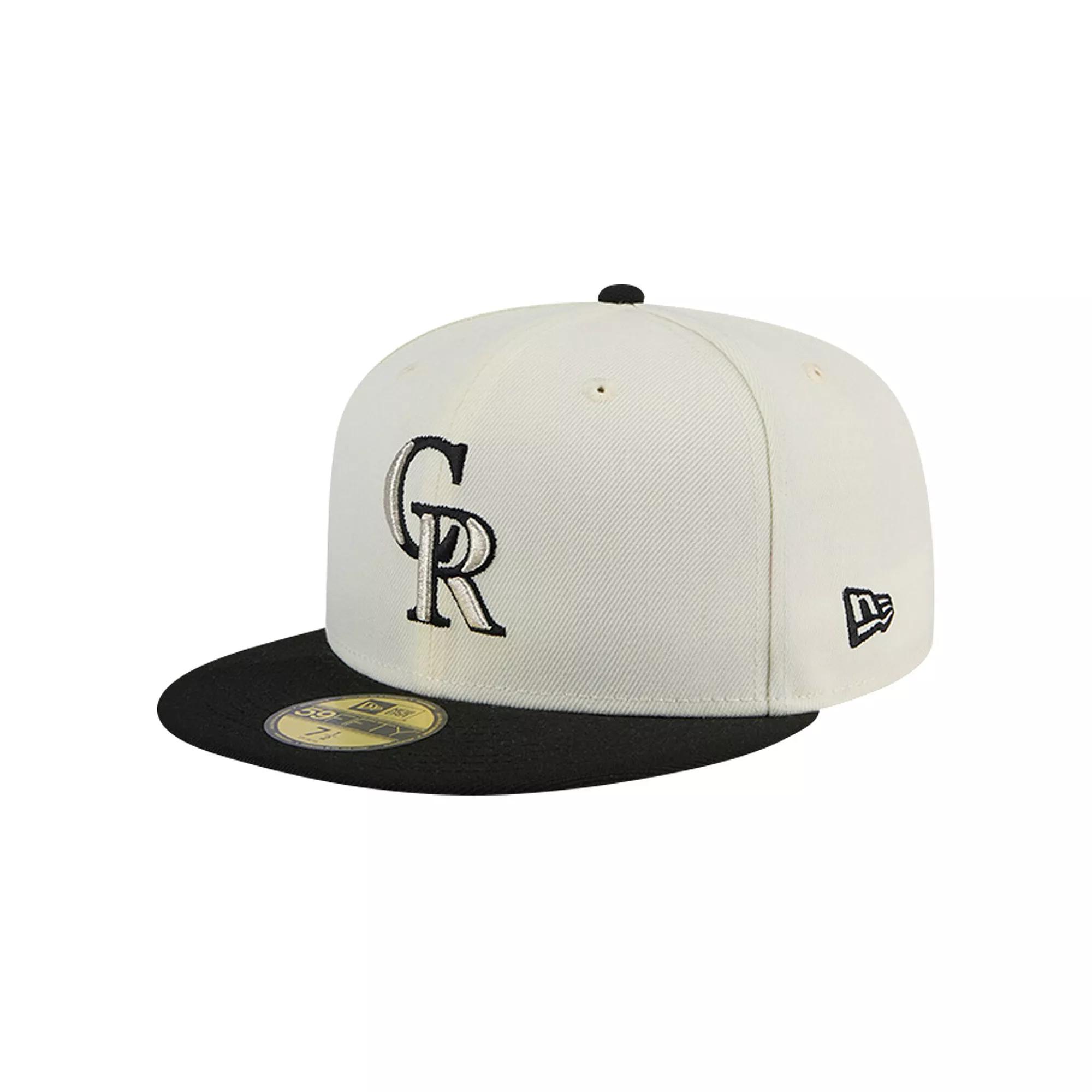 Men's New Era White Colorado Rockies Evergreen Chrome 59FIFTY Fitted Hat,  Product Image