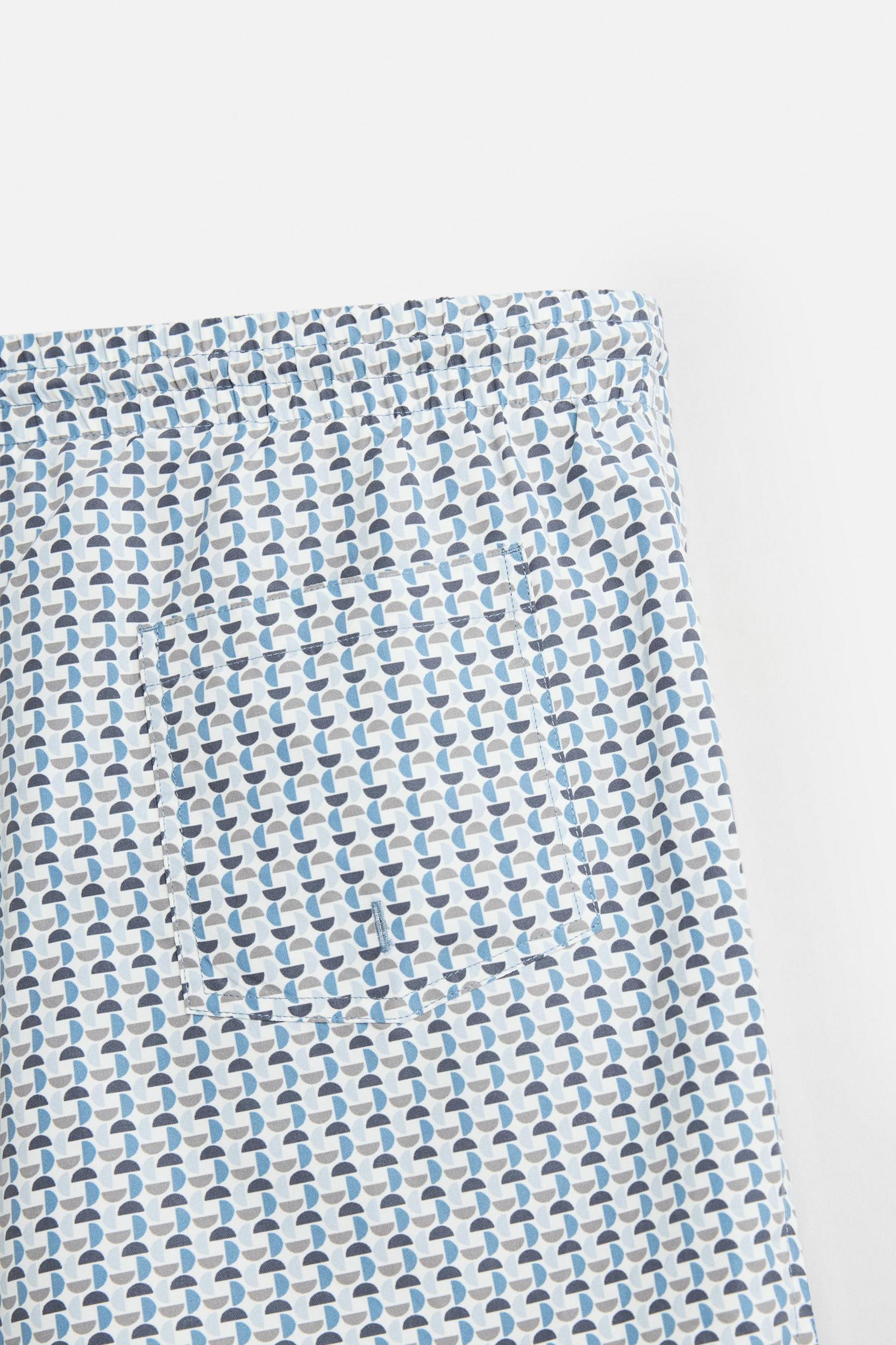 GEOMETRIC PRINT MID-LENGTH SWIMSUIT Product Image