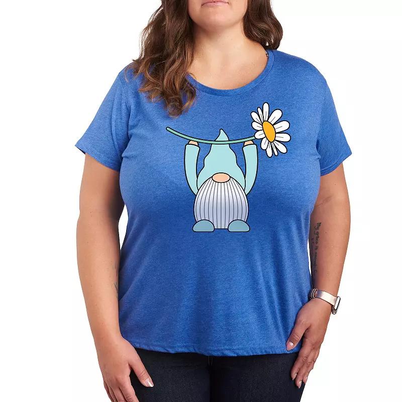 Plus Gnome Holding Daisy Graphic Tee, Women's,  Product Image