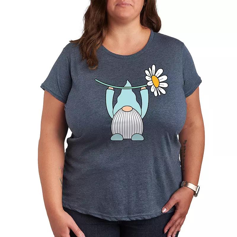 Plus Gnome Holding Daisy Graphic Tee, Women's,  Product Image