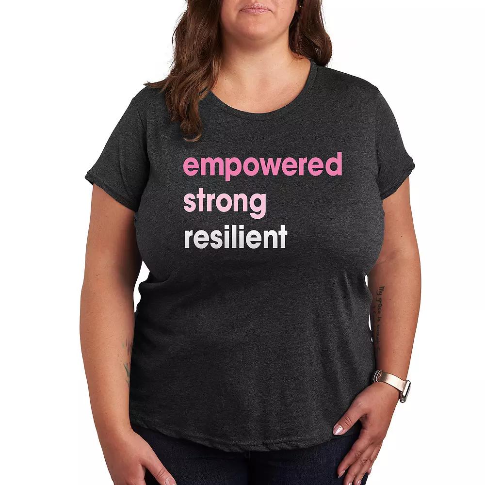 Plus Empowered Strong Resilient Graphic Tee, Women's,  Product Image