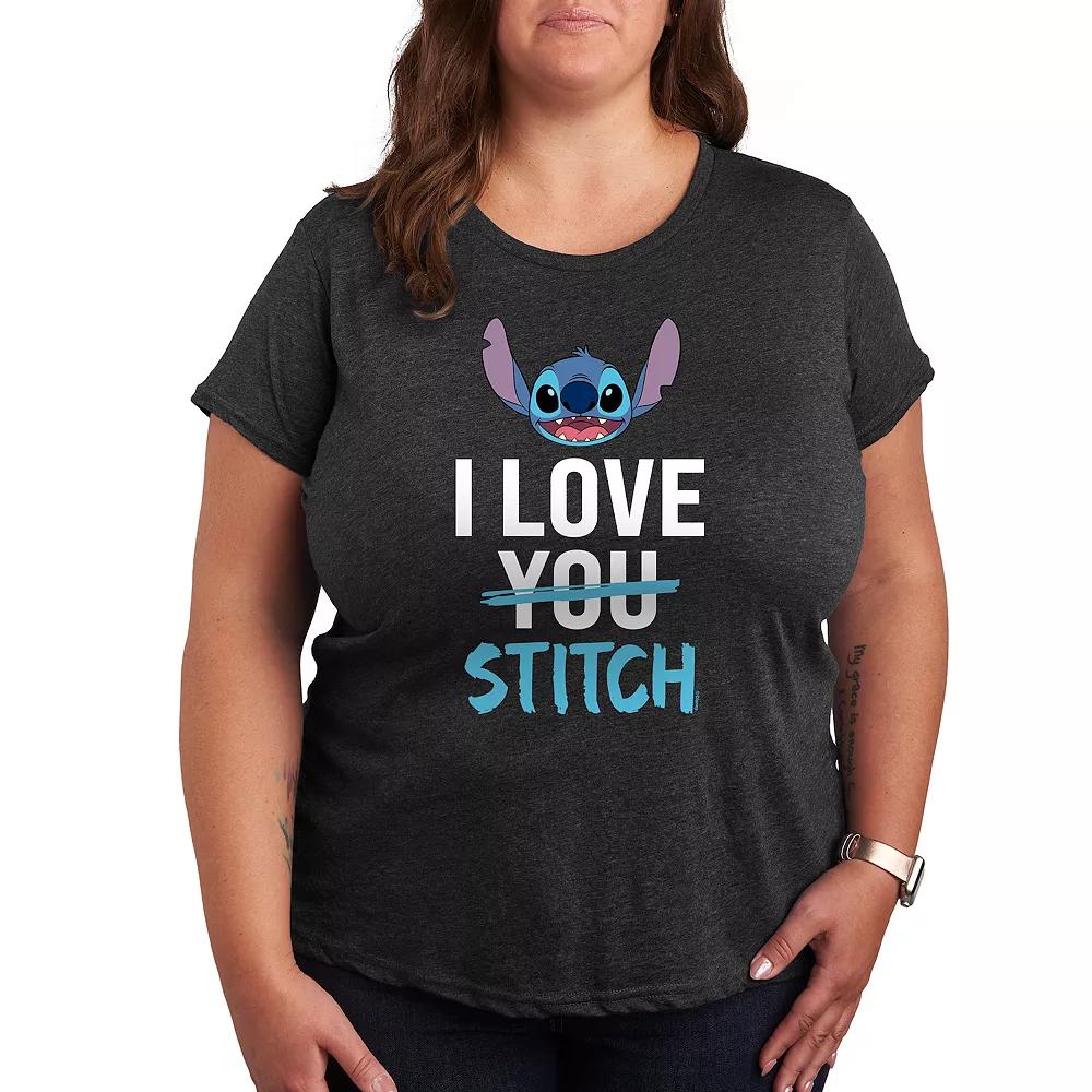 Disney's Lilo & Stitch Plus I Love Stitch Graphic Tee, Women's,  Product Image