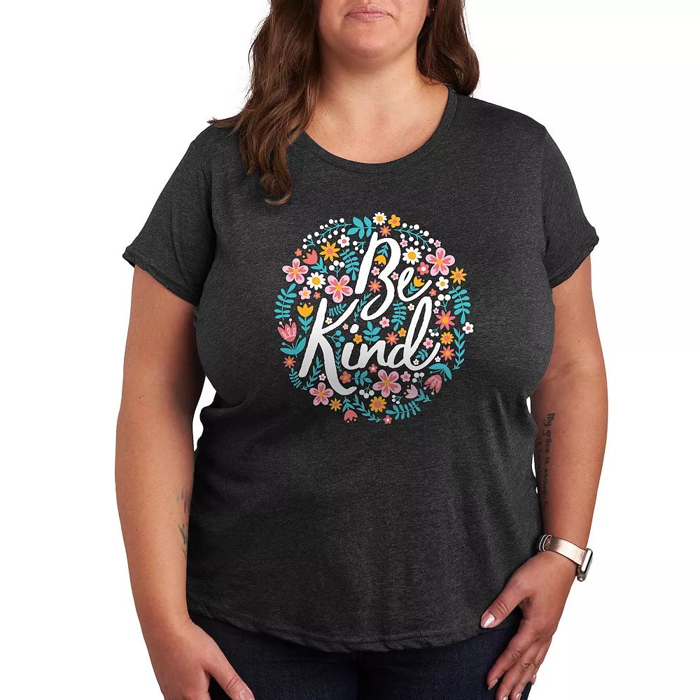 Plus Be Kind Flowers Graphic Tee, Women's,  Product Image