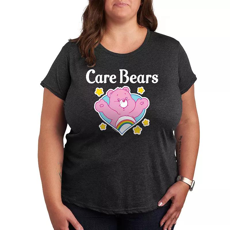 Plus Care Bears Logo Cheer Heart Graphic Tee, Women's,  Product Image