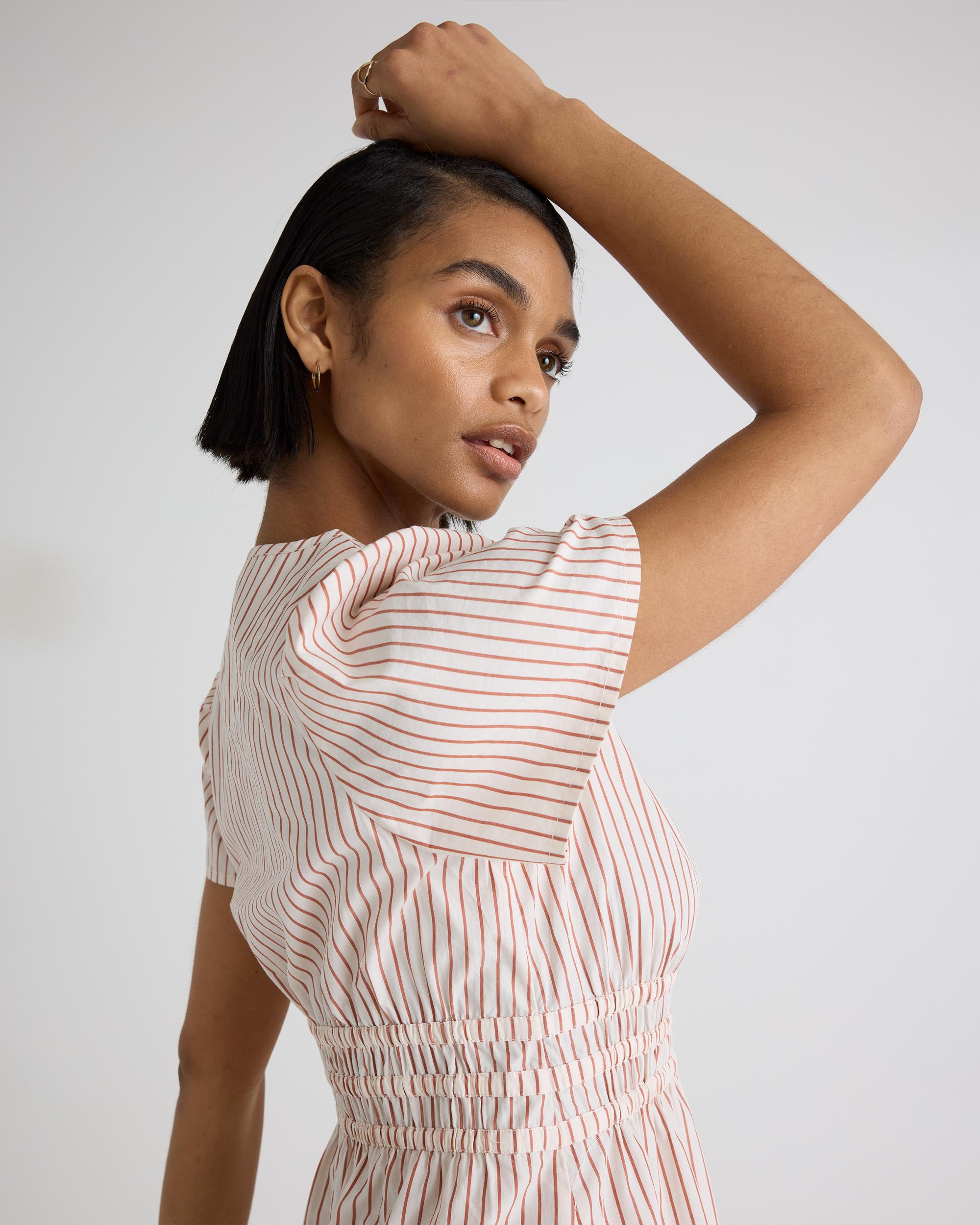 Quince | Women's Poplin Tiered Mini Dress Size XS, Organic Cotton Product Image