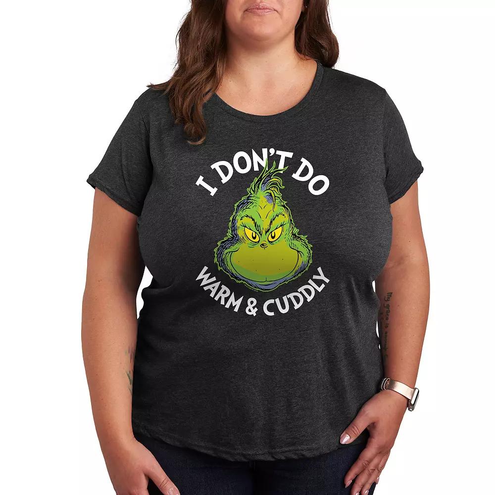 Plus Dr. Seuss The Grinch Don't Do Warm Cuddly Graphic Tee, Women's,  Product Image