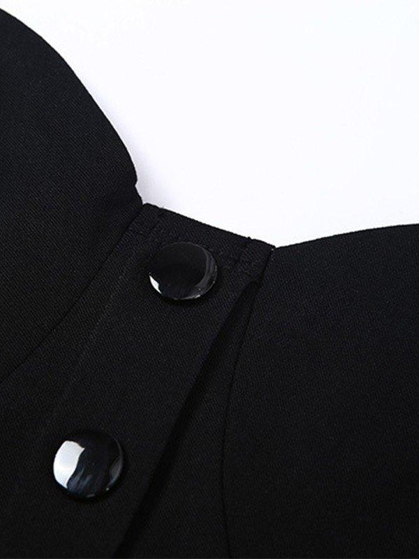 Black Button Down Corset Top Product Image