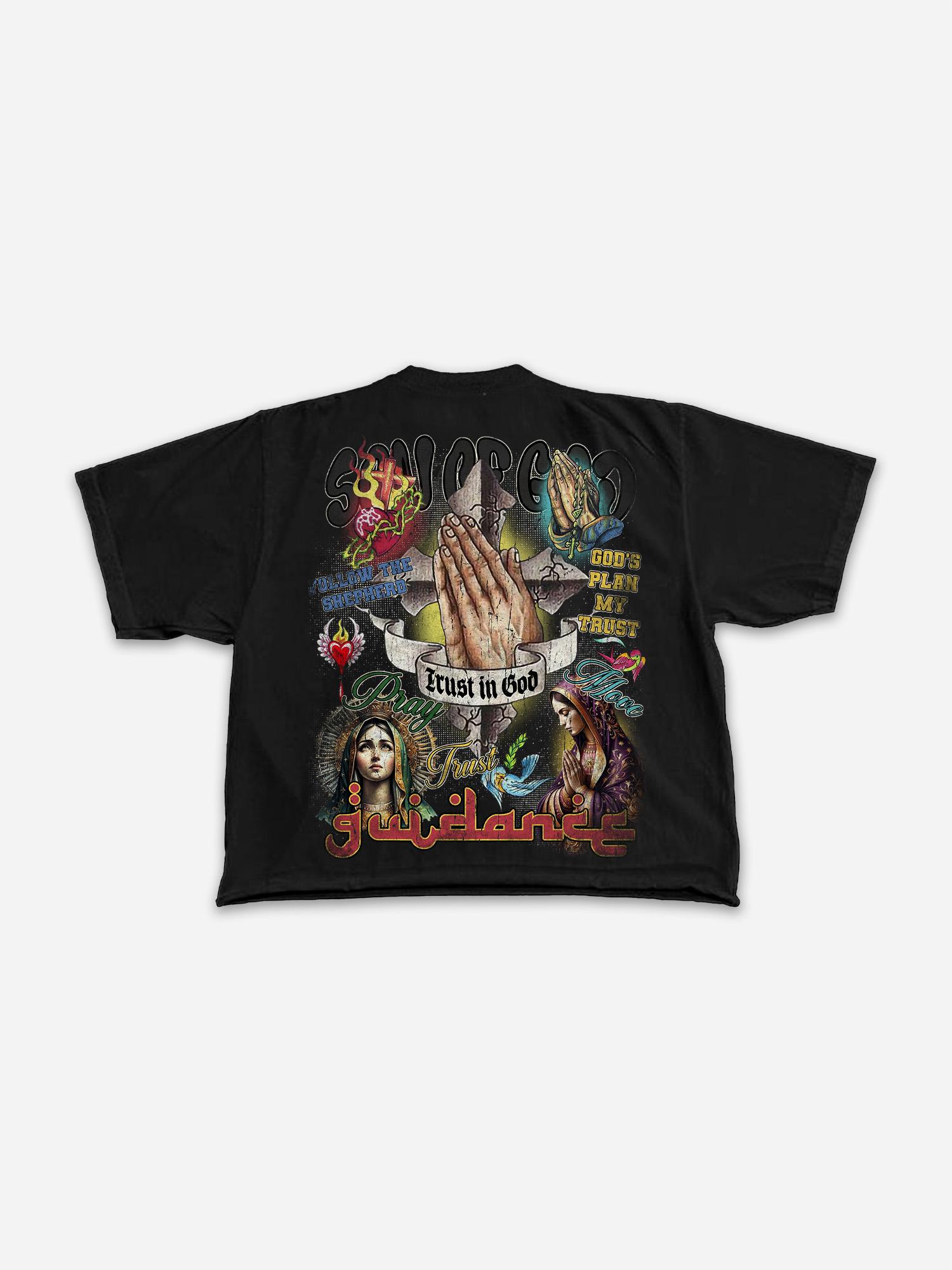 Sopula Son Of God Vintage Collage Graphics Cropped T-Shirts Product Image