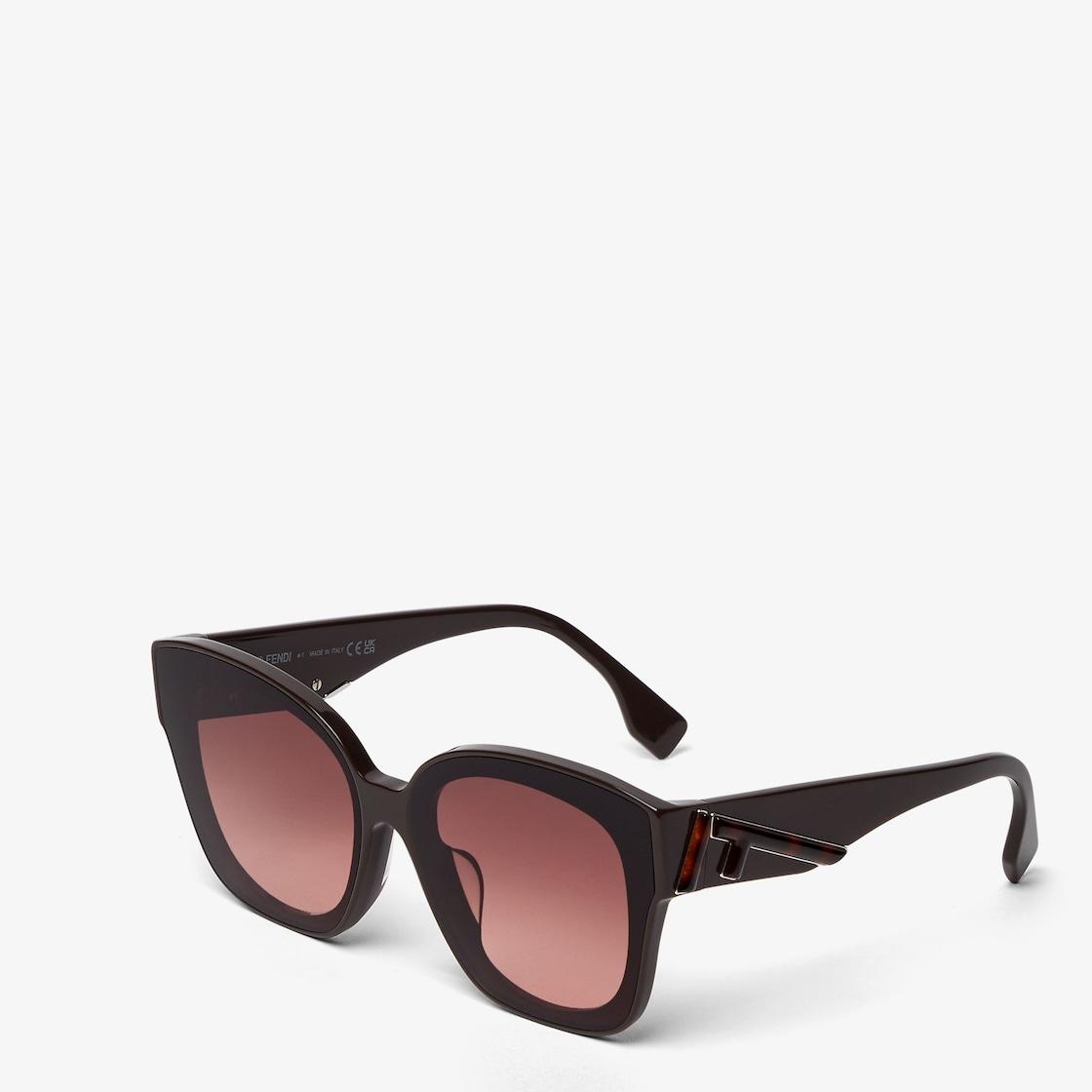 Fendi FirstLow bridge fit dark brown acetate sunglasses Product Image