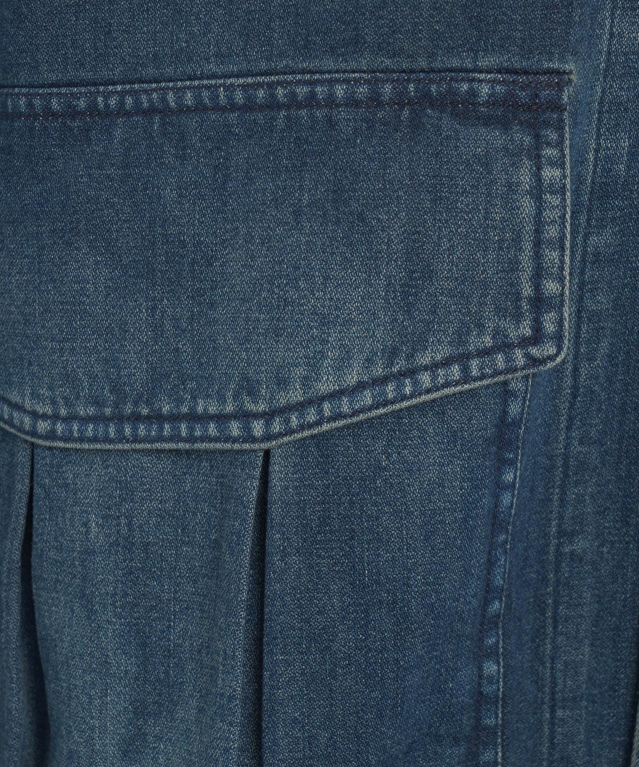 Denim jacket with cargo pockets Product Image