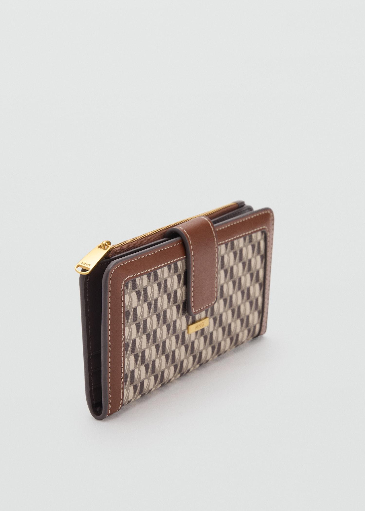 Wallet with printed logo - Women | MANGO USA Product Image