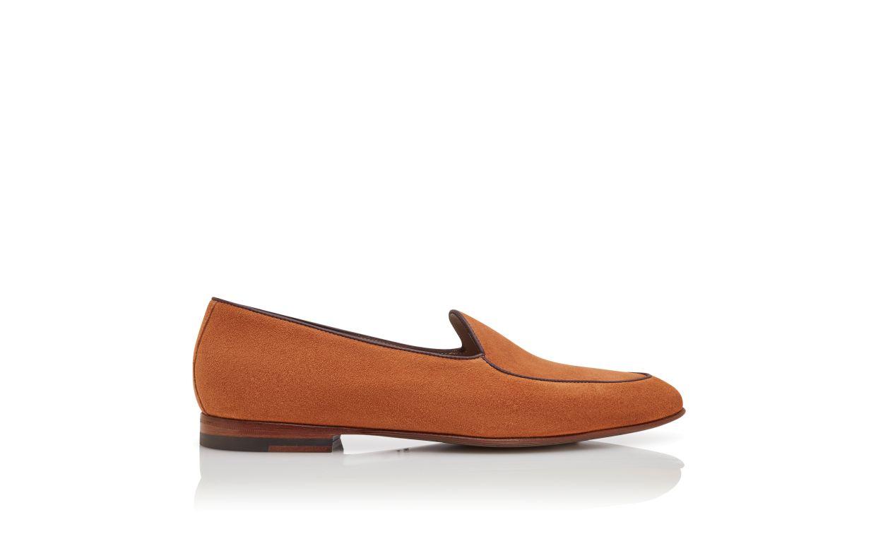 MODENA Orange Suede Loafers  Product Image