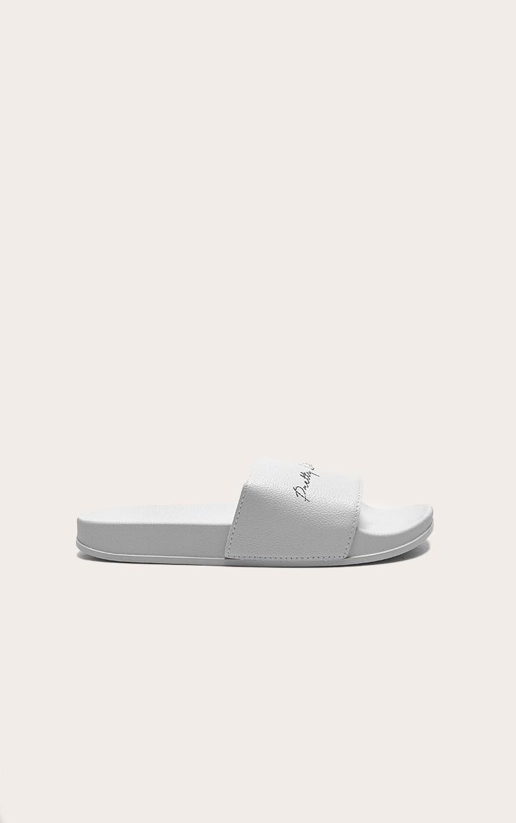 PRETTYLITTLETHING White Slides Product Image
