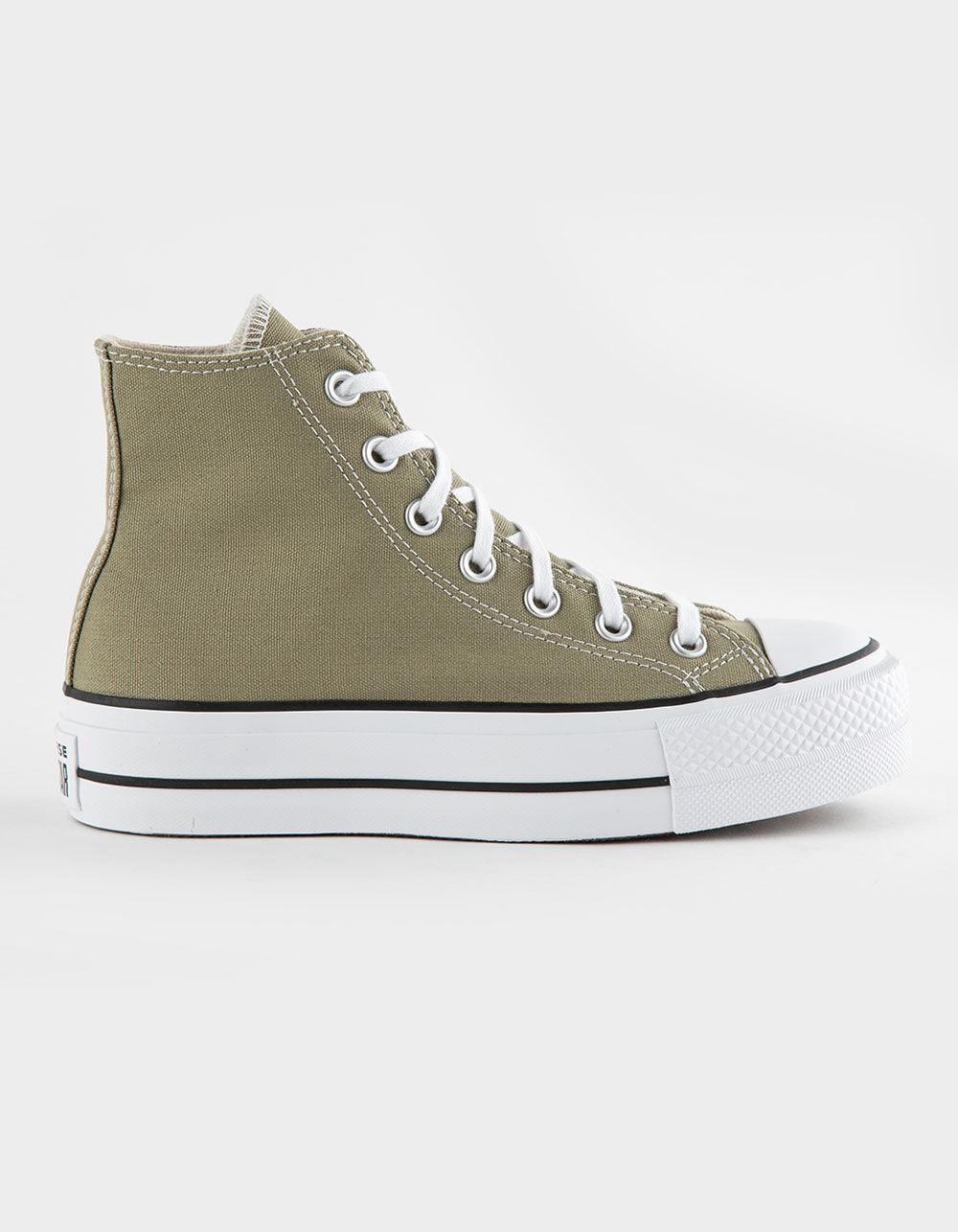 CONVERSE Chuck Taylor All Star Lift Platform Womens High Top Shoes - TAN Product Image