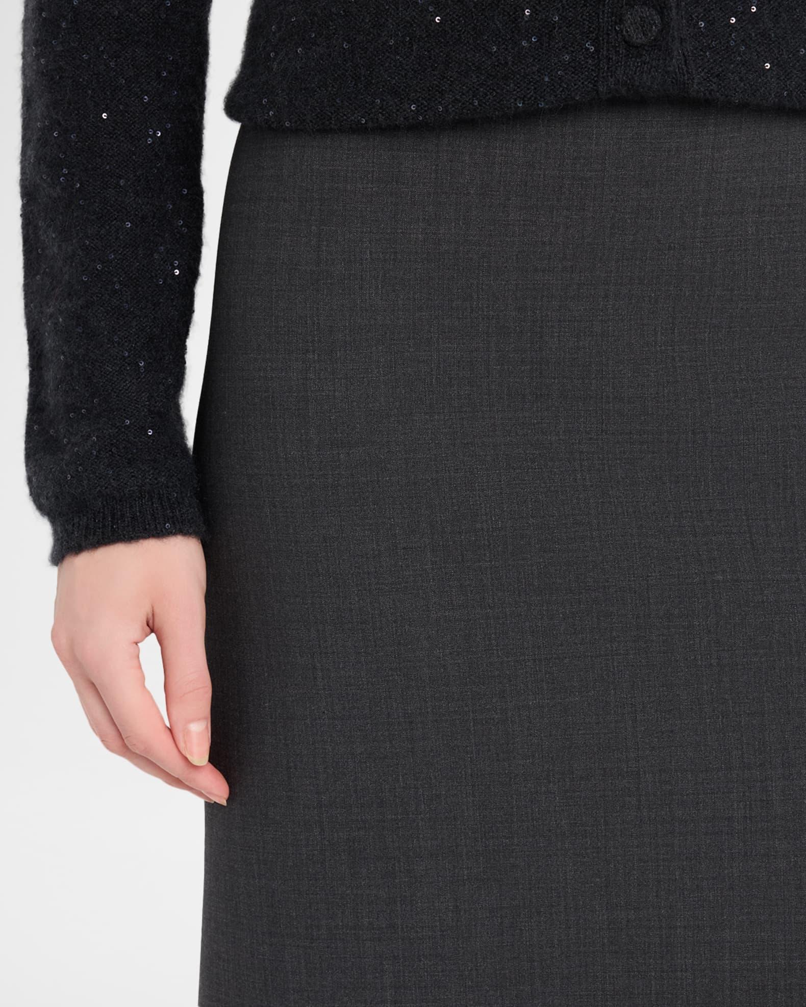 Seamed A-Line Midi Skirt Product Image