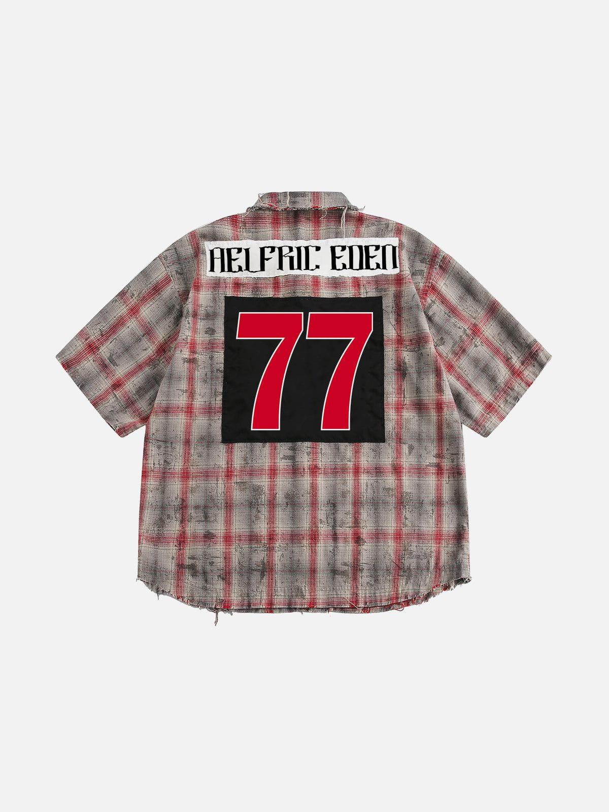 Aelfric Eden 77 Graphic Plaid Shirt Product Image