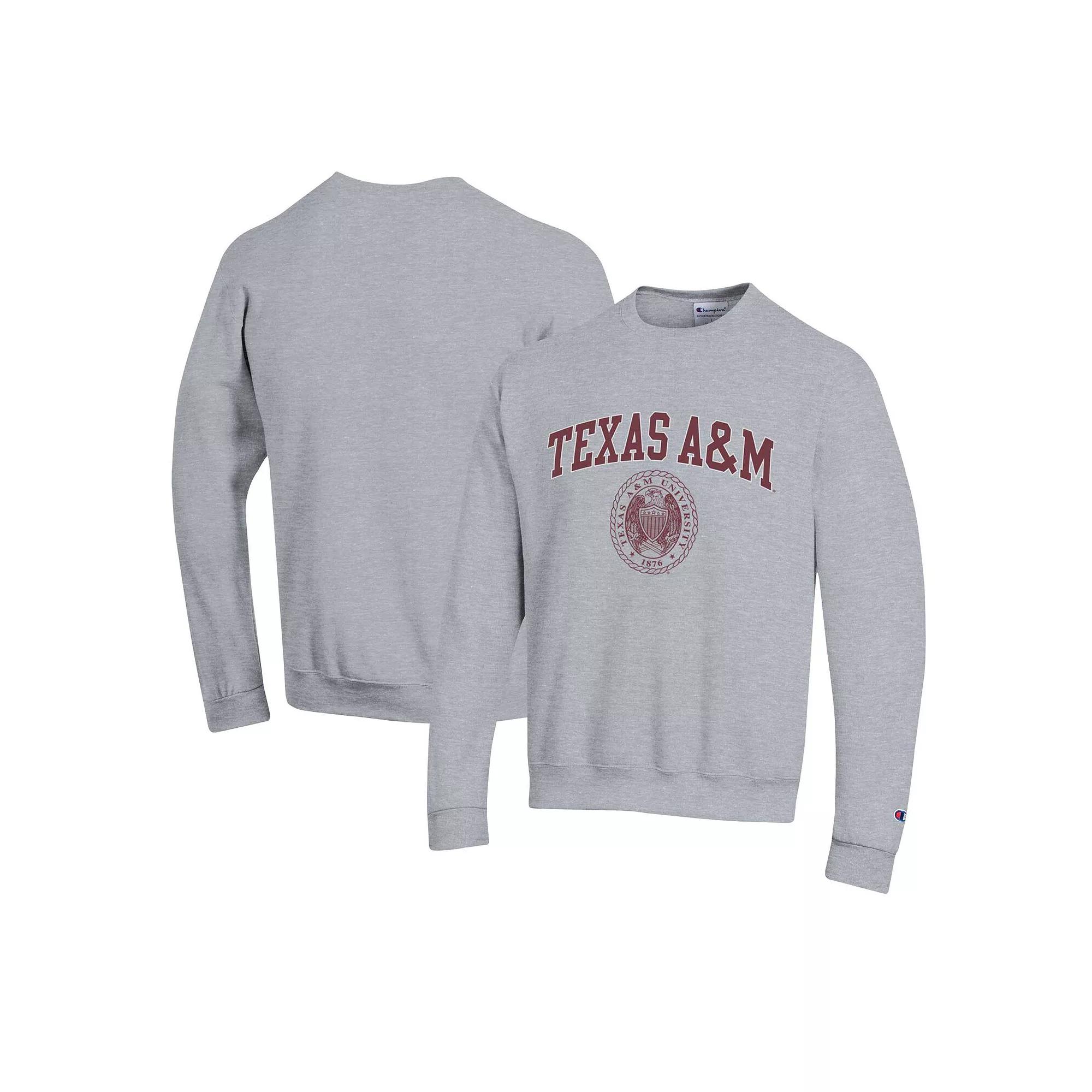 Men's Champion Heather Gray Texas A&M Aggies 12th Man Pullover Sweatshirt,  Product Image