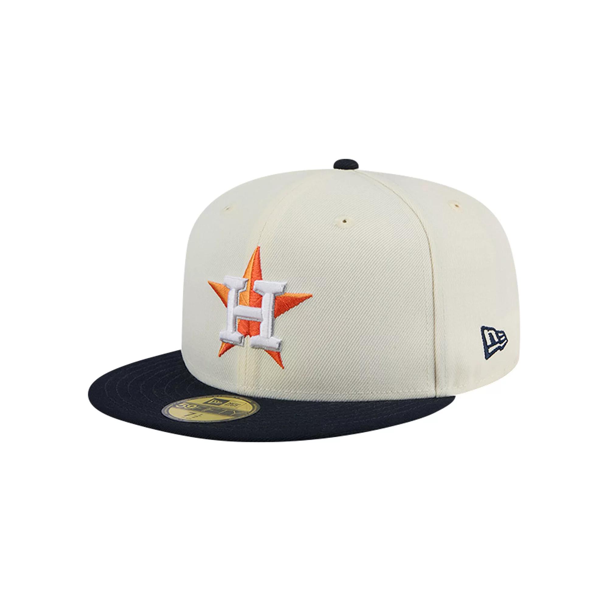 Men's New Era Cream Houston Astros Evergreen Chrome 59FIFTY Fitted Hat,  Product Image