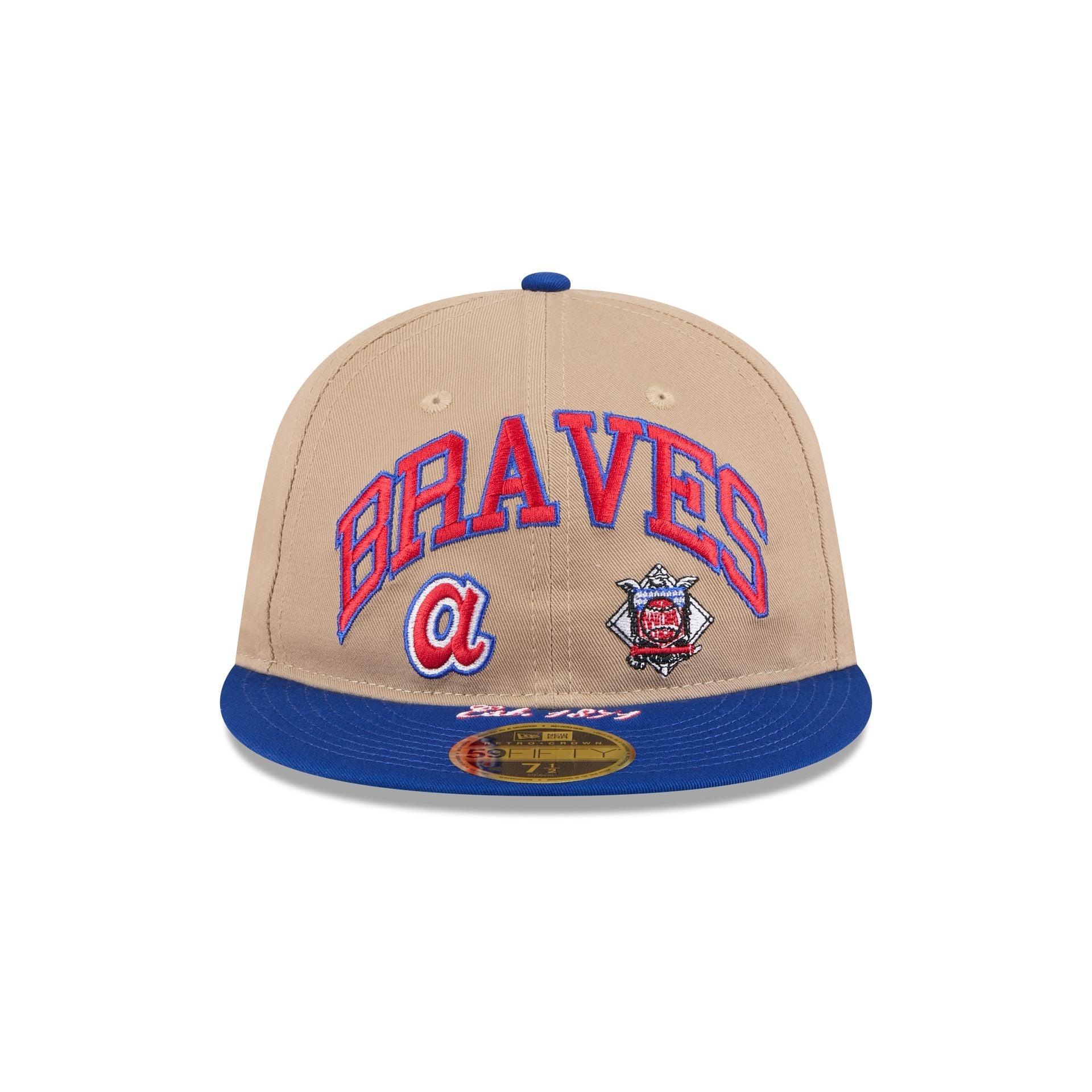 Atlanta Braves Camel Retro Crown 59FIFTY Fitted Hat Male Product Image