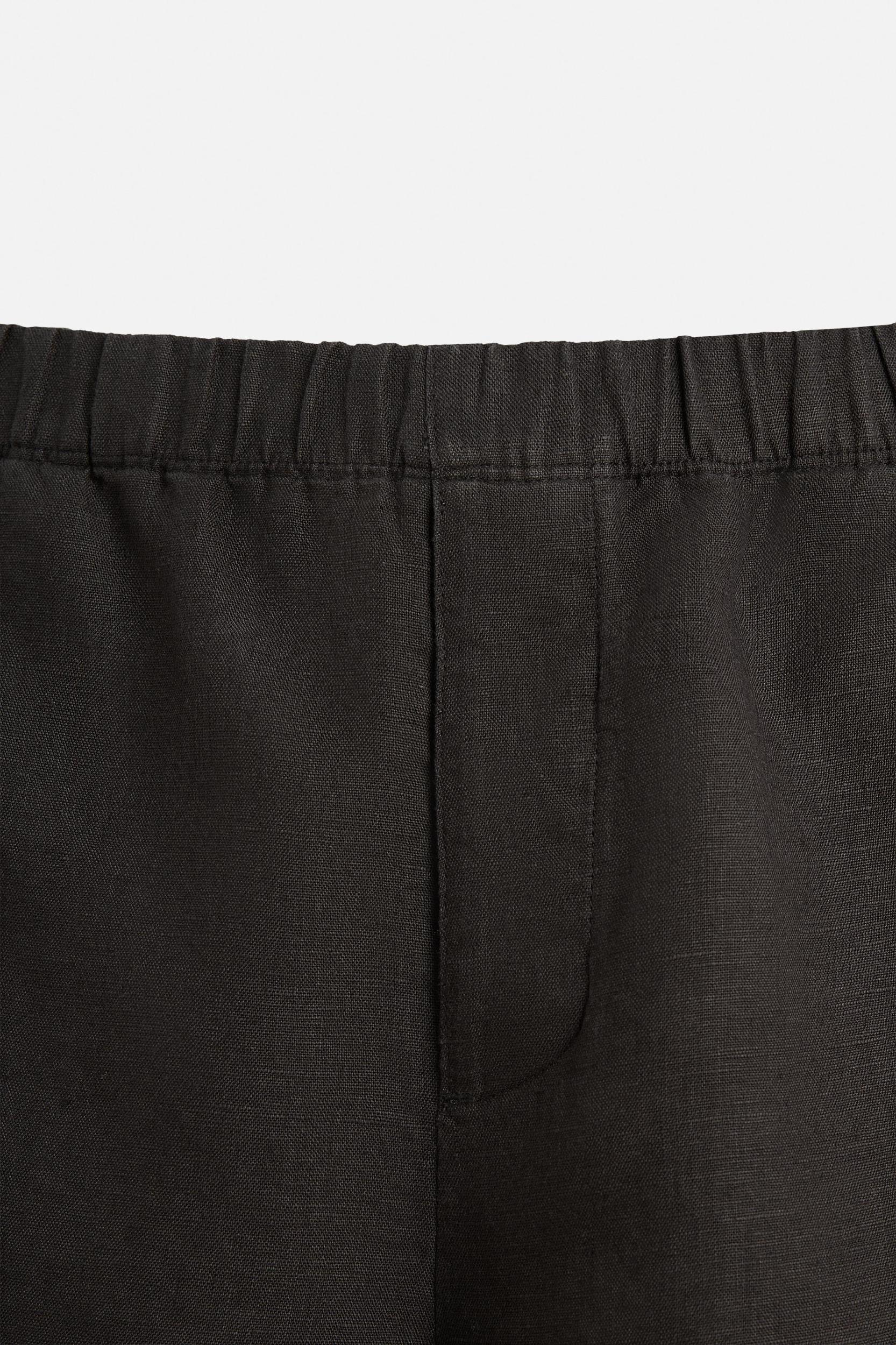 100% LINEN BERMUDA SHORTS Product Image